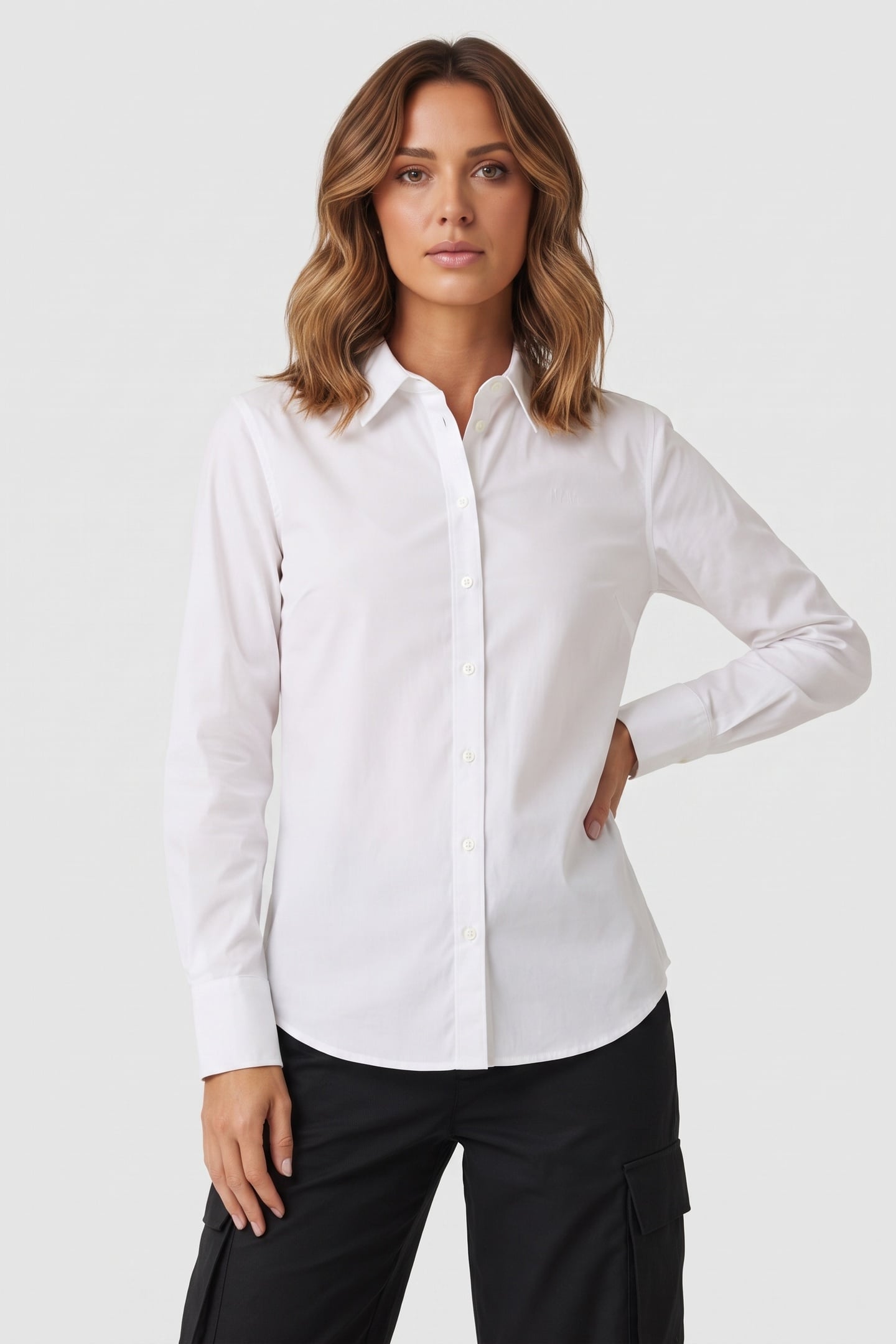 SIGNATURE PRINT SHIRT WHITE 1