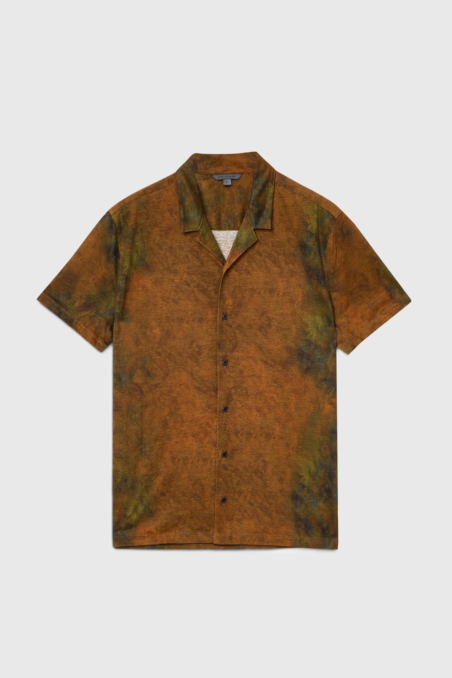 AGOSTA EASY FIT SS CAMP COLLAR SHIRT WIT SANDSTONE HT 2