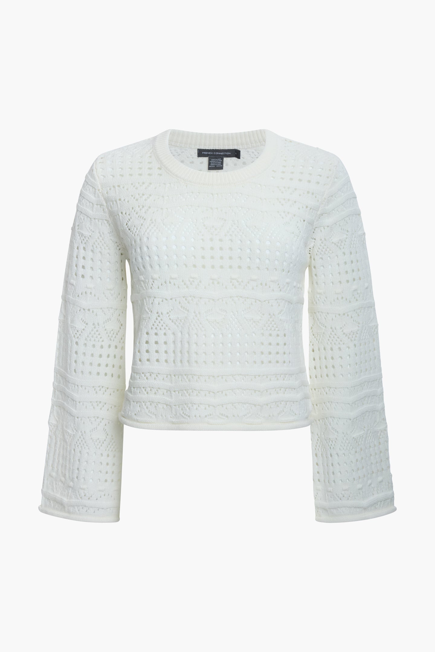 CROCHET BOBBLE KNIT SUMMER WHITE 2