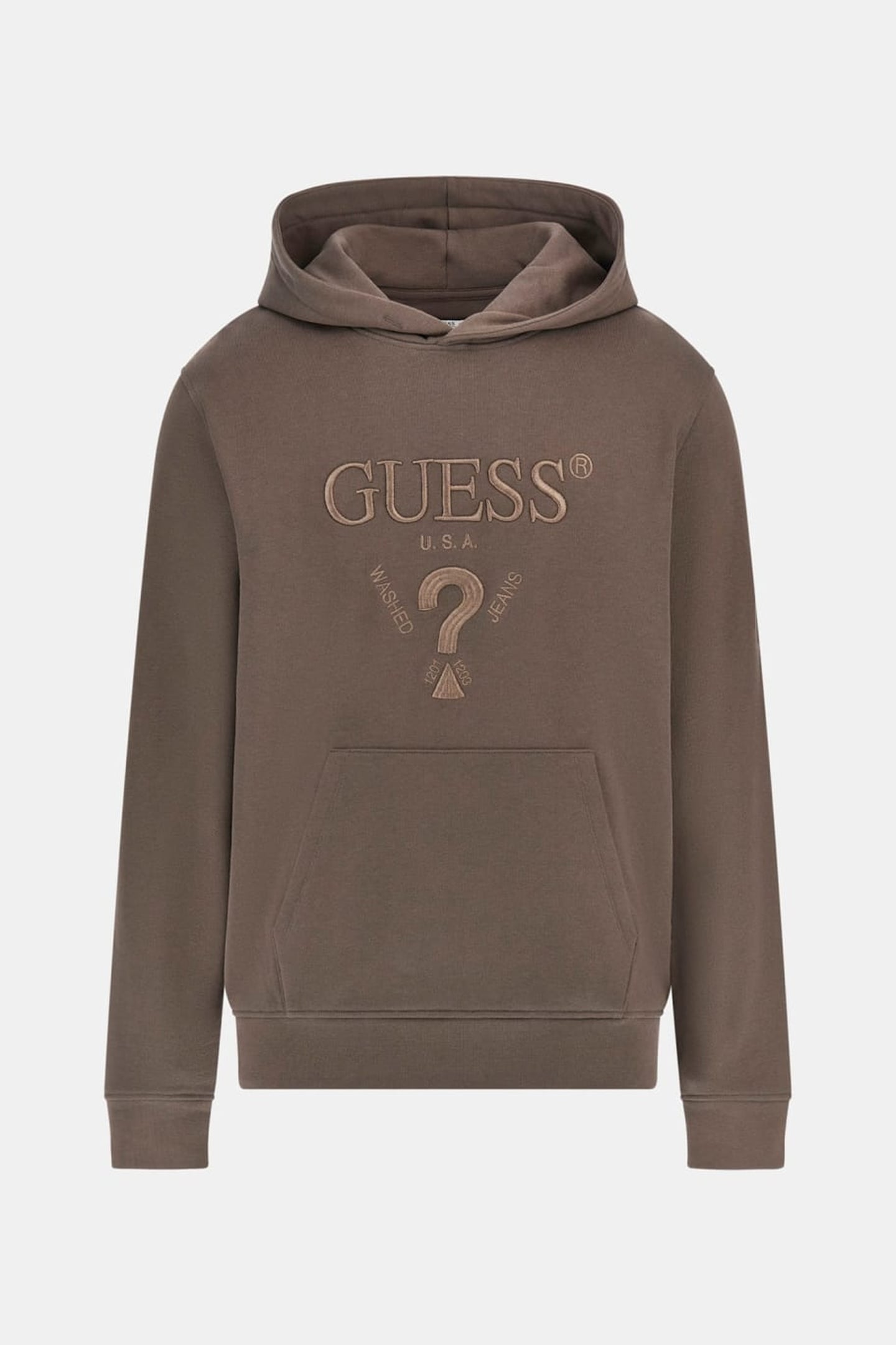 GUESS ECO BEAU HOODIE SWEATSHI GENERAL BROWN 2