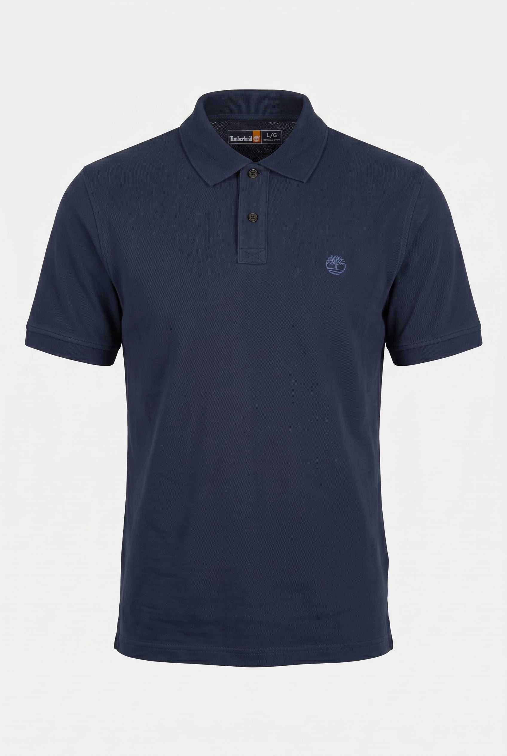 BRANDED COLLAR SHORT SLEEVE POLO NAVY 3