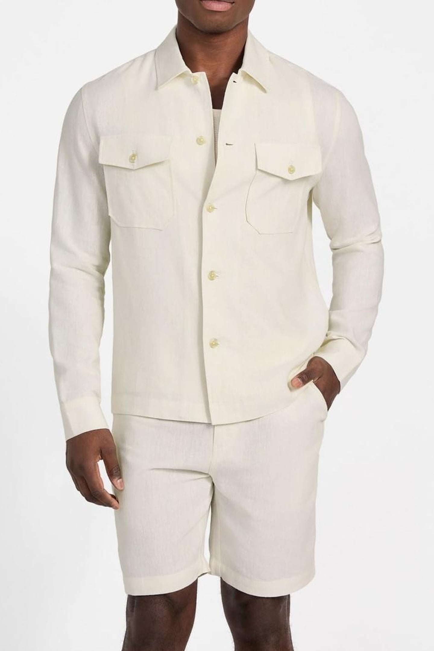 GUESS ECO FLETCHER LINEN OVER PEARL WHITE MULTI 3