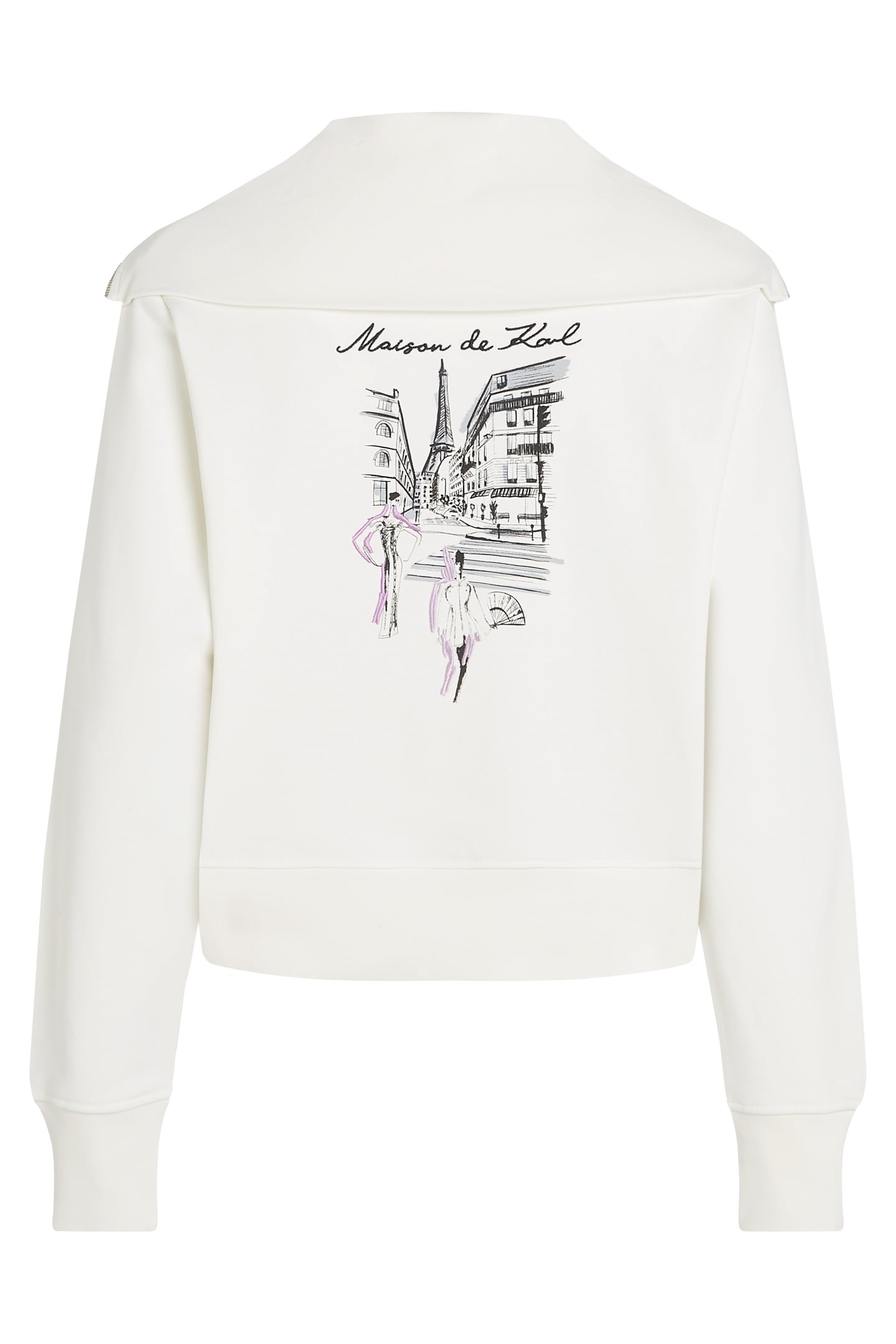 PARIS SKETCH EIFFEL HALF ZIP CANNOLI CREAM 3