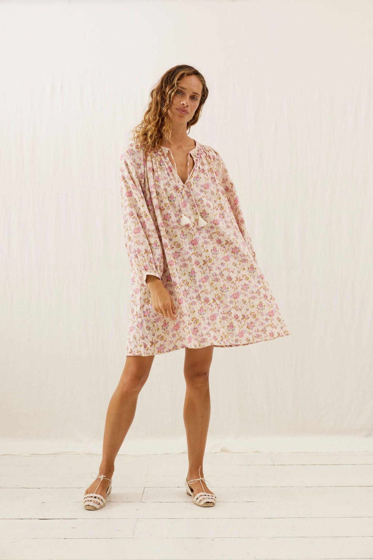 DRESS JANICE CREAM BUCOLIA FIELDS 1