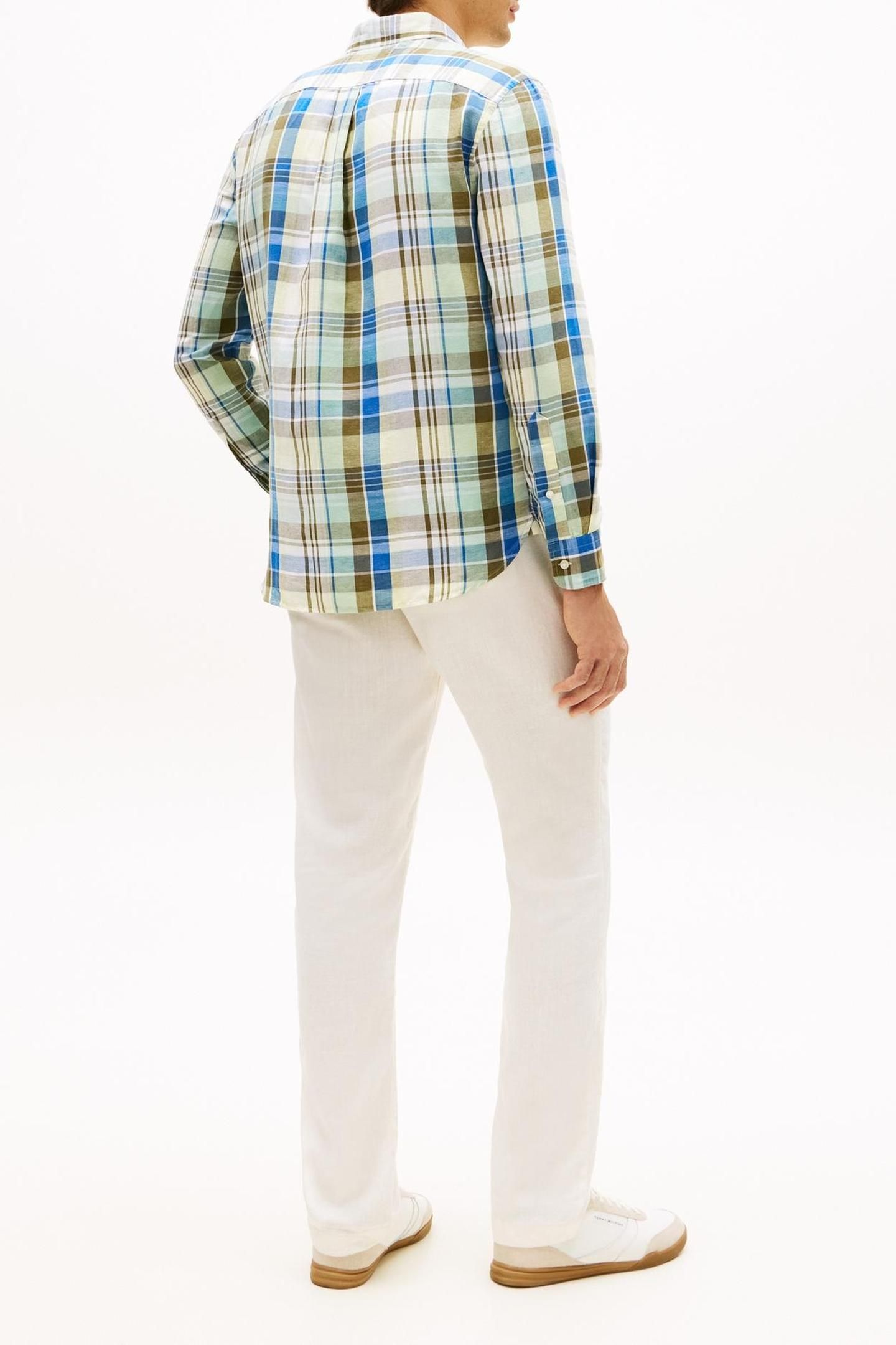 LINEN BLEND MADRAS SHIRT CITRONELLA/CHECK 3
