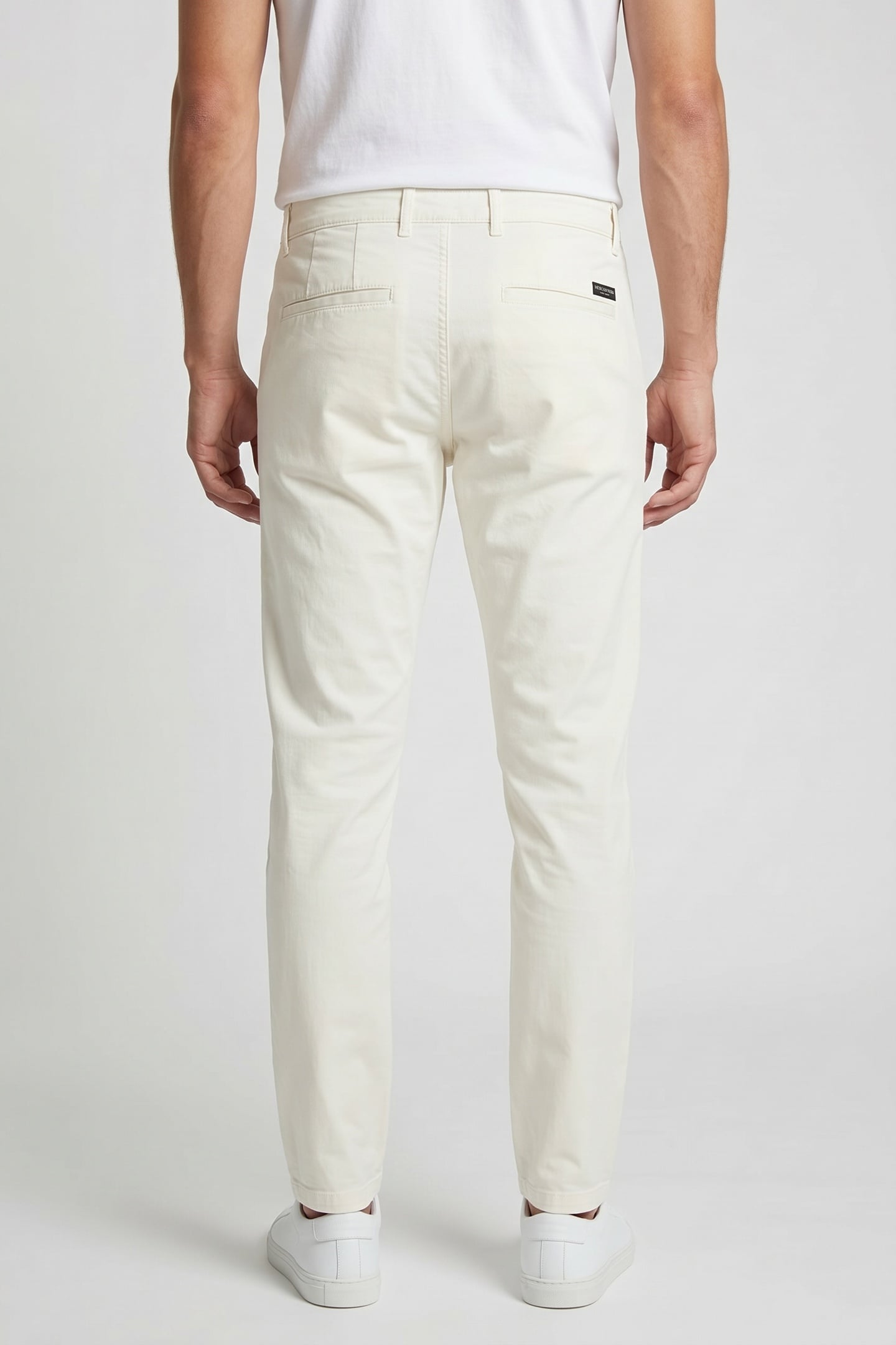 STUART COTTON-BLEND TWILL CHINO OFF WHITE 2
