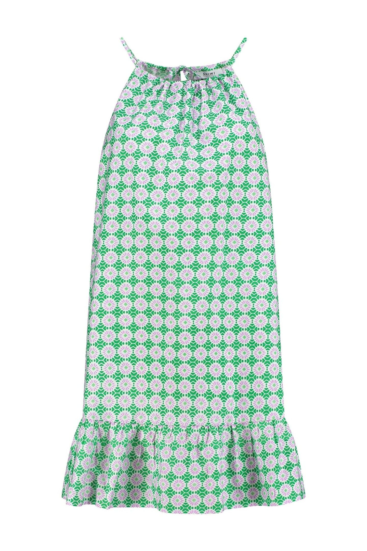 MEDELLIN DRESS PORTO TILE FRESH GREEN 7