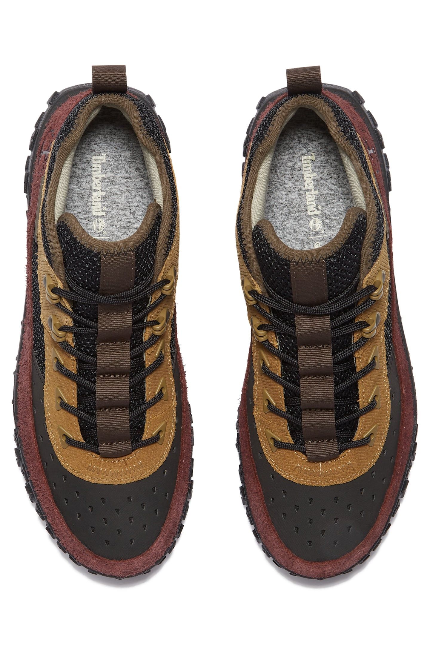 GREENSTRIDE MOTION 6 MID LACE UP SNEAKER BLACK W BURGUNDY 7