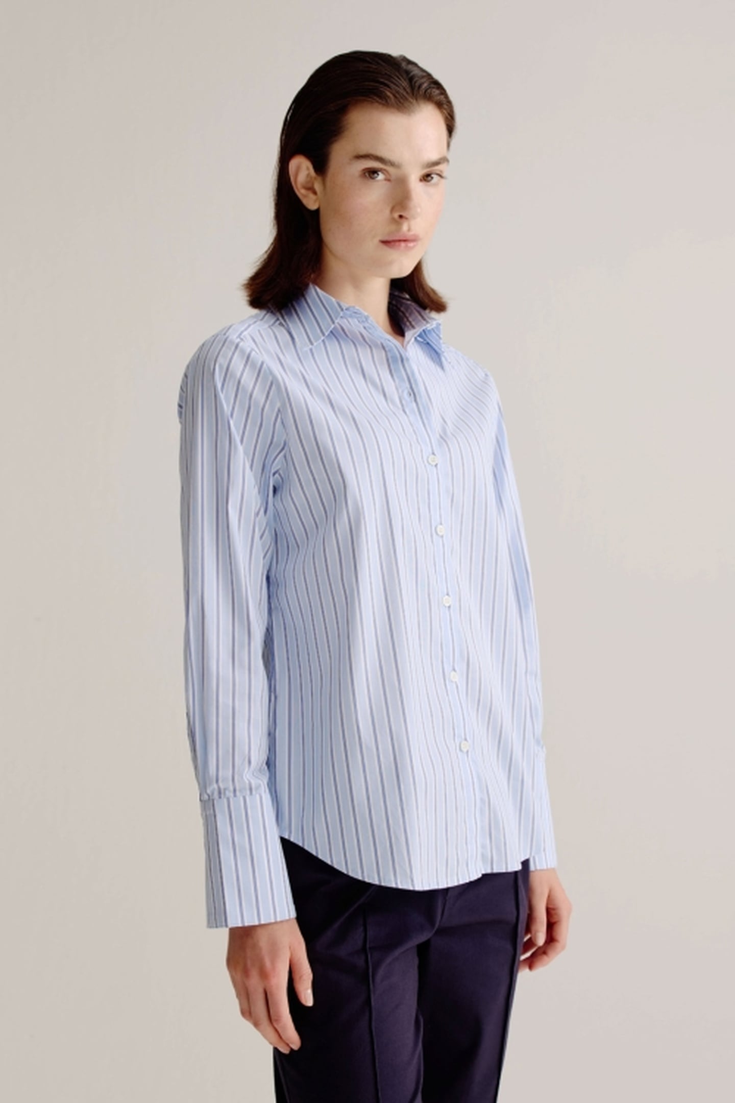 LEONORA BLOUSE LIGHT BLUE STRIPE 3