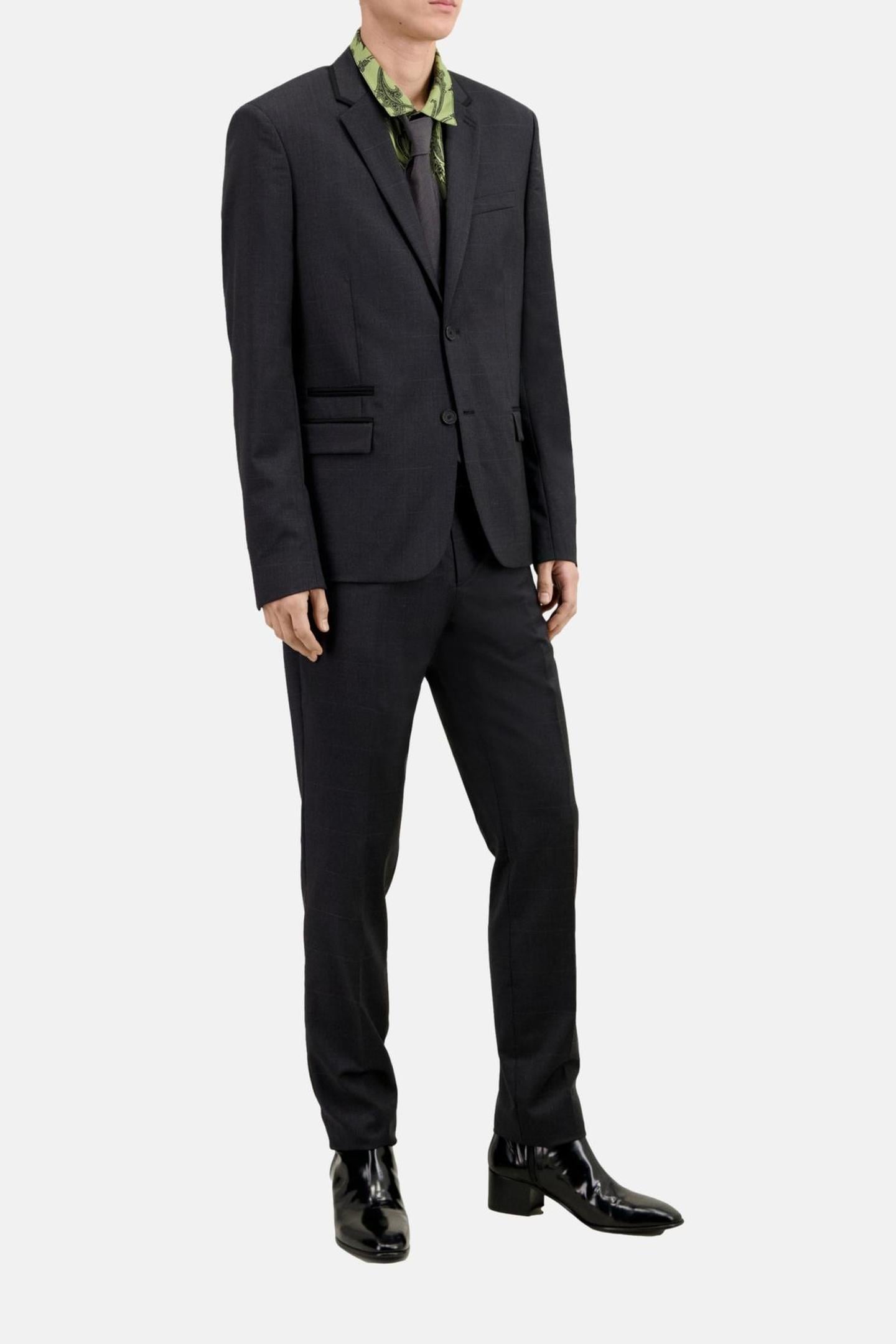 SUIT JACKET WITH DETAILS DARK GREY 2