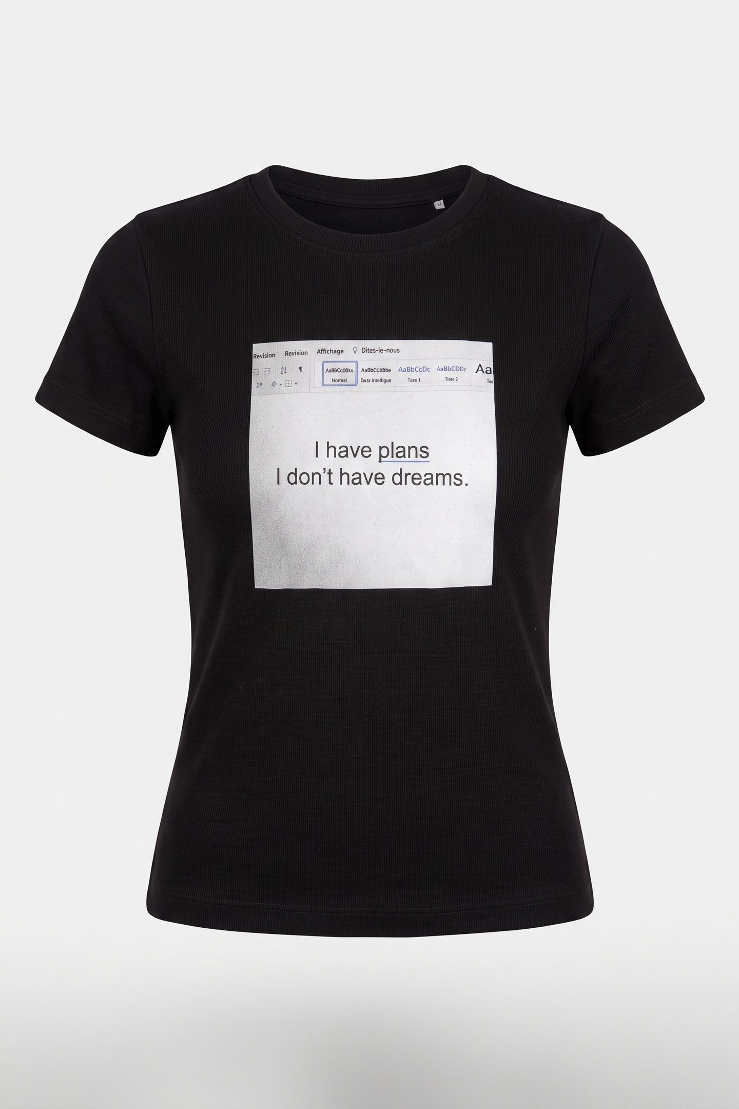 SHORT-SLEEVED T-SHIRT WITH PRINT ON THE FRONT BLACK 3