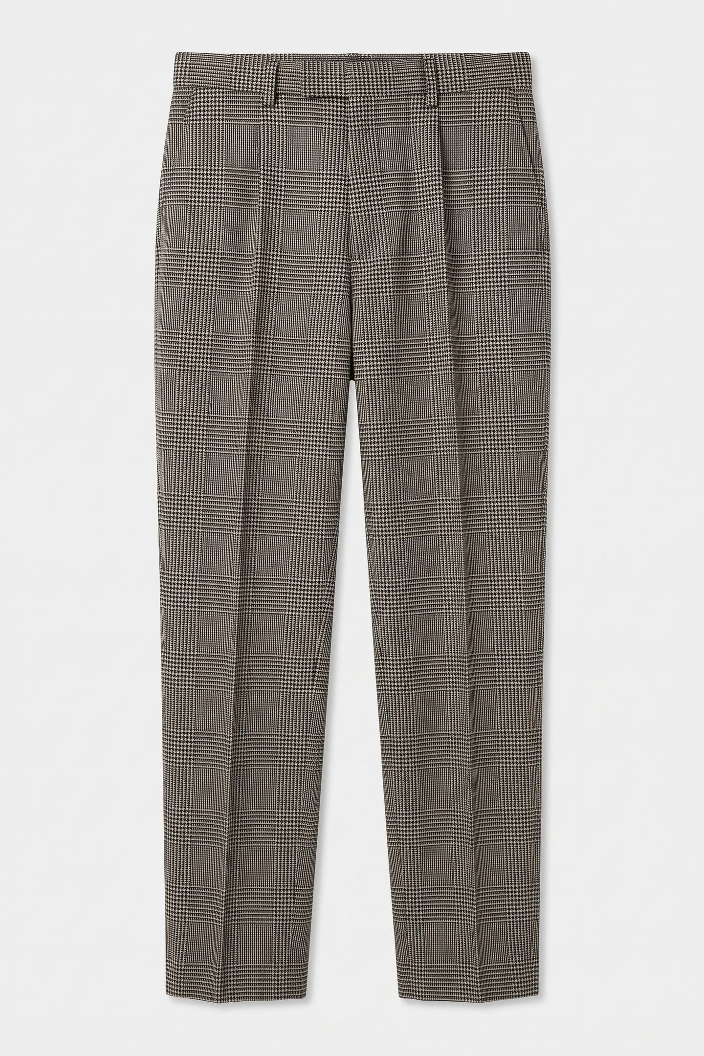 NEW SHAPE SUIT TROUSERS WITH STRAPS BLACK WHITE 3