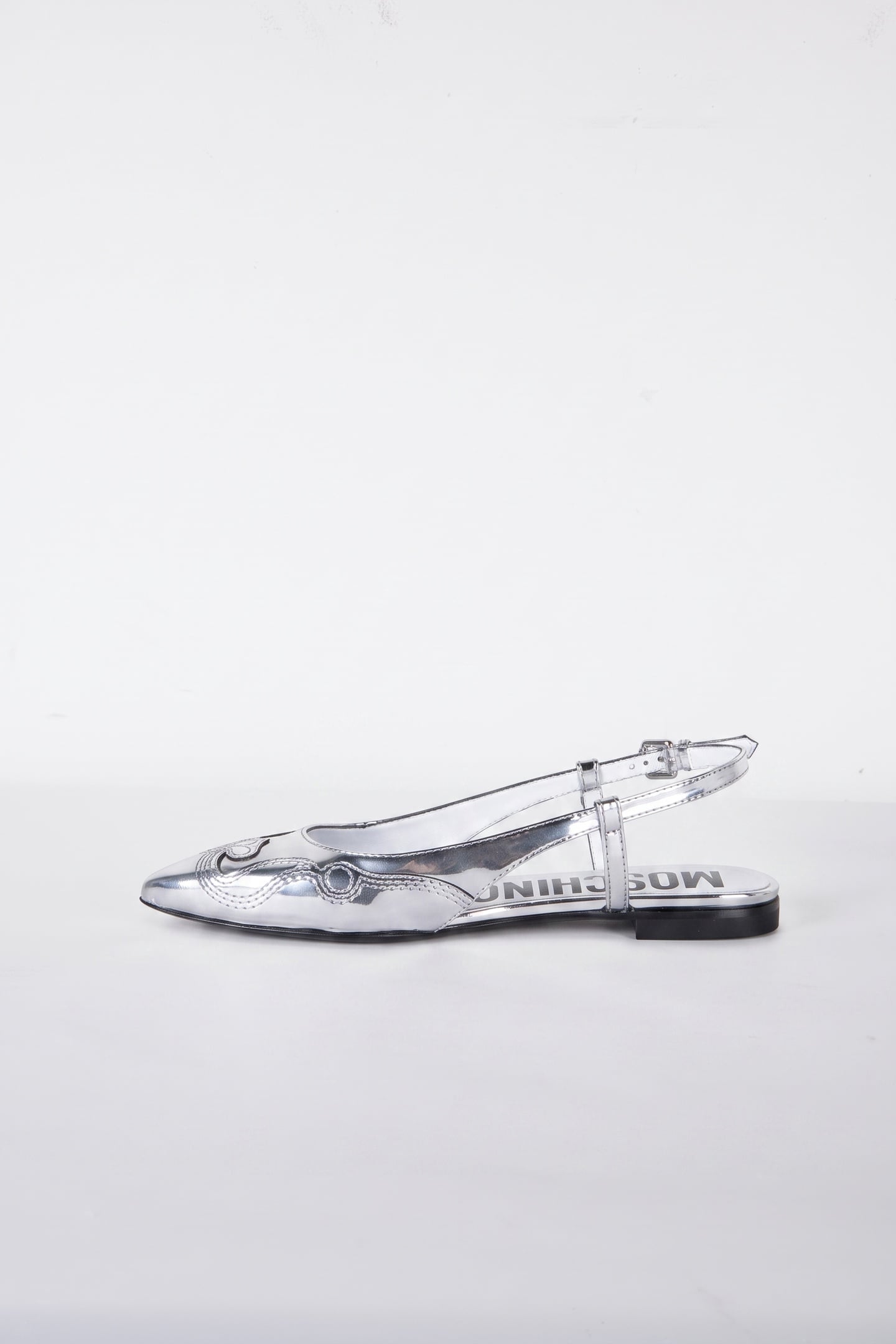 GOATSKIN BALLERINA SILVER 2