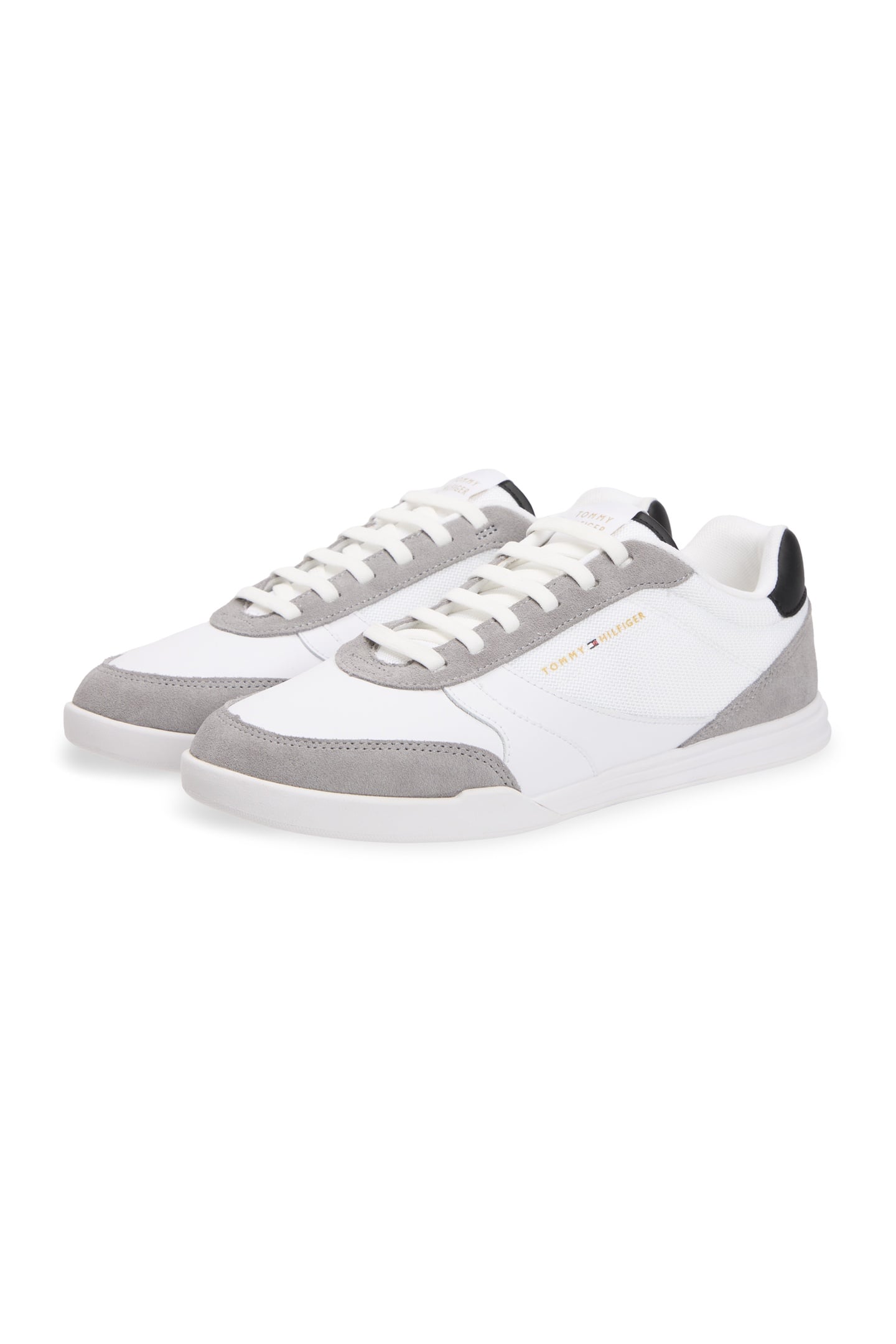 MIXED TEXTURE CUPSOLE TRAINERS WILEATHER WHITE 3