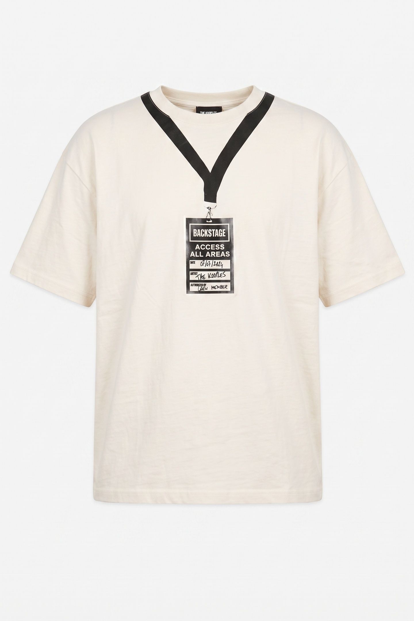 SHORT-SLEEVED T-SHIRT WITH PRINT ON THE FRONT ECRU 3