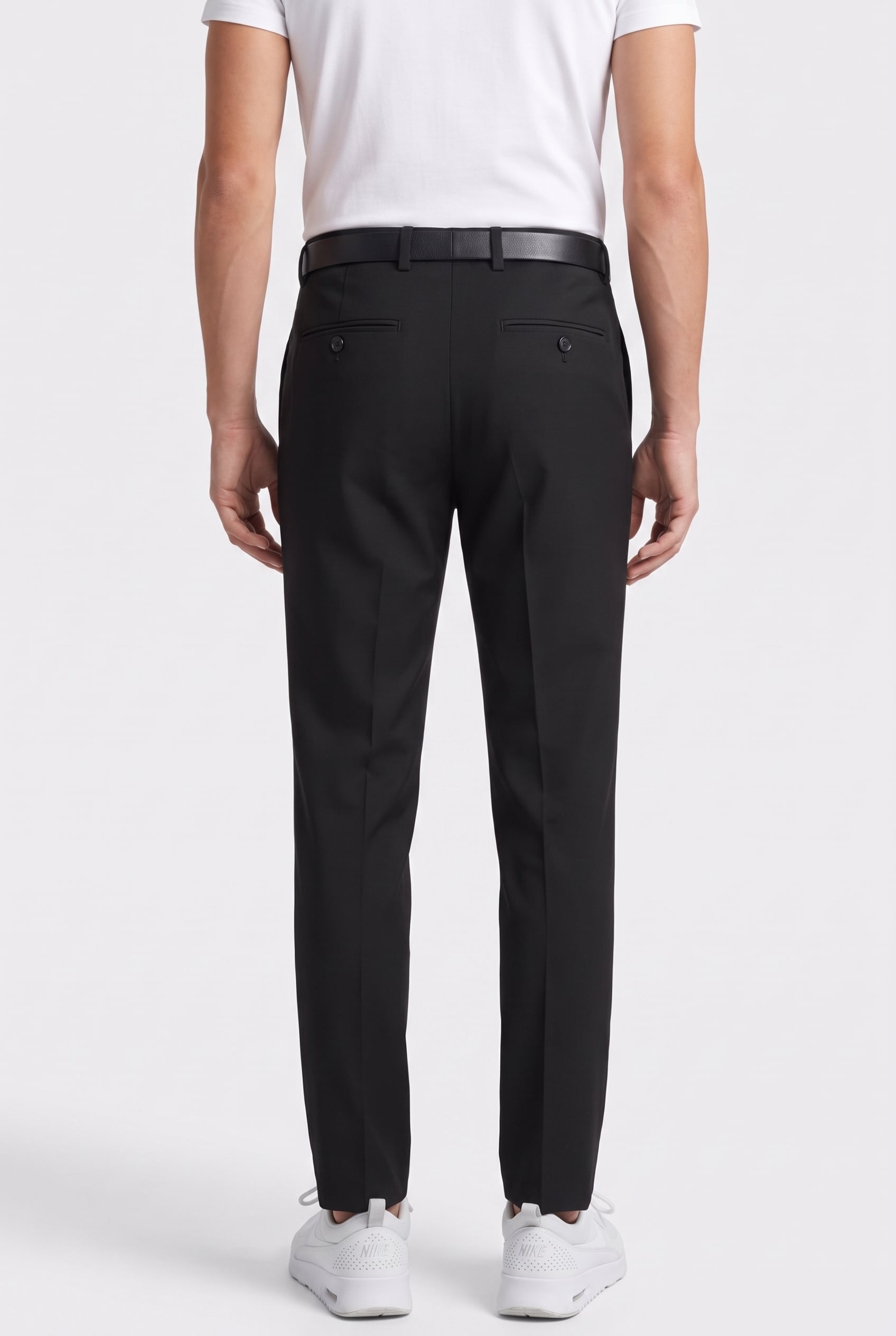 ELDAR HOPSACK SUIT TROUSER BLACK 2