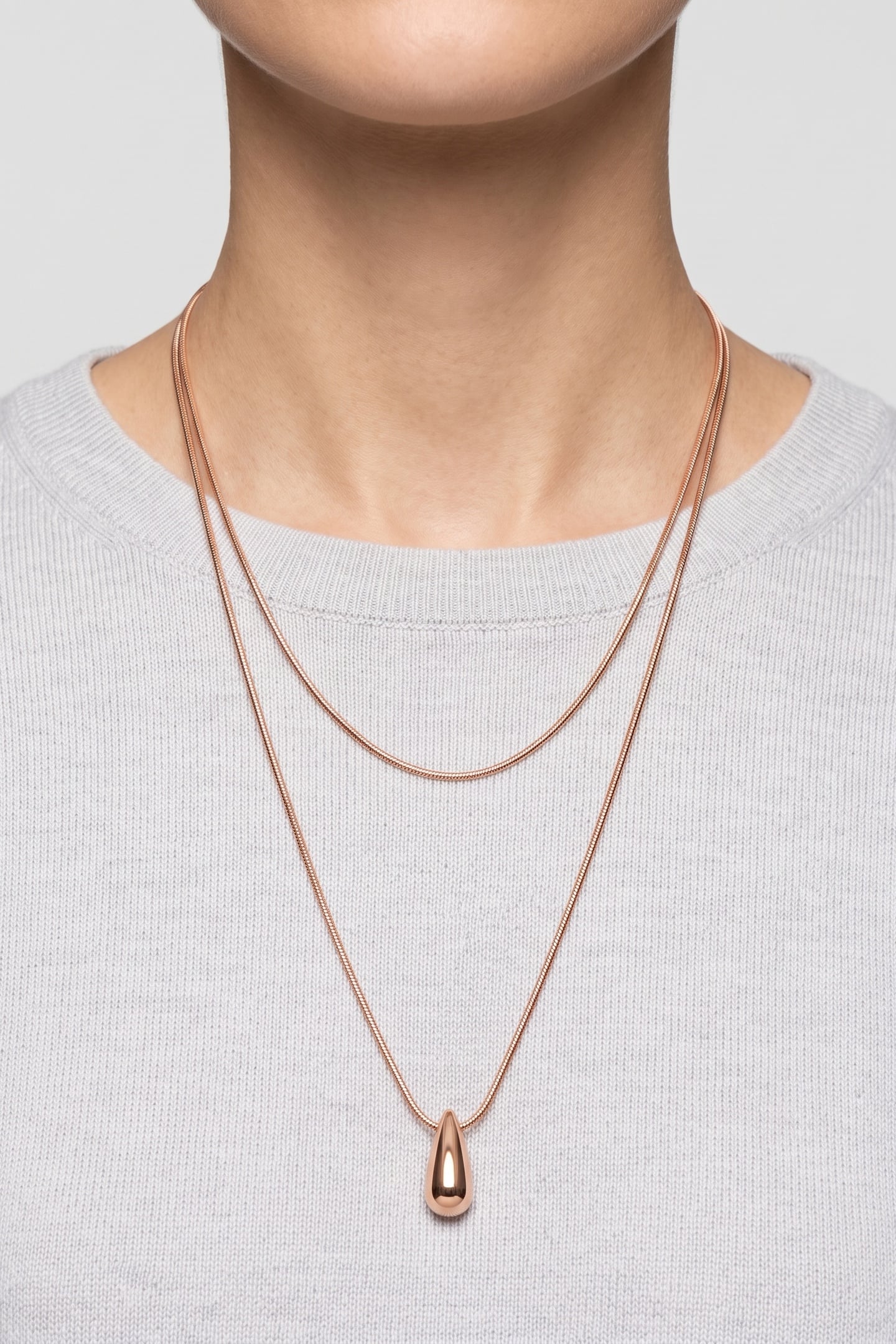MAHINA CLUB DEWDROP SET ROSEGOLD 1