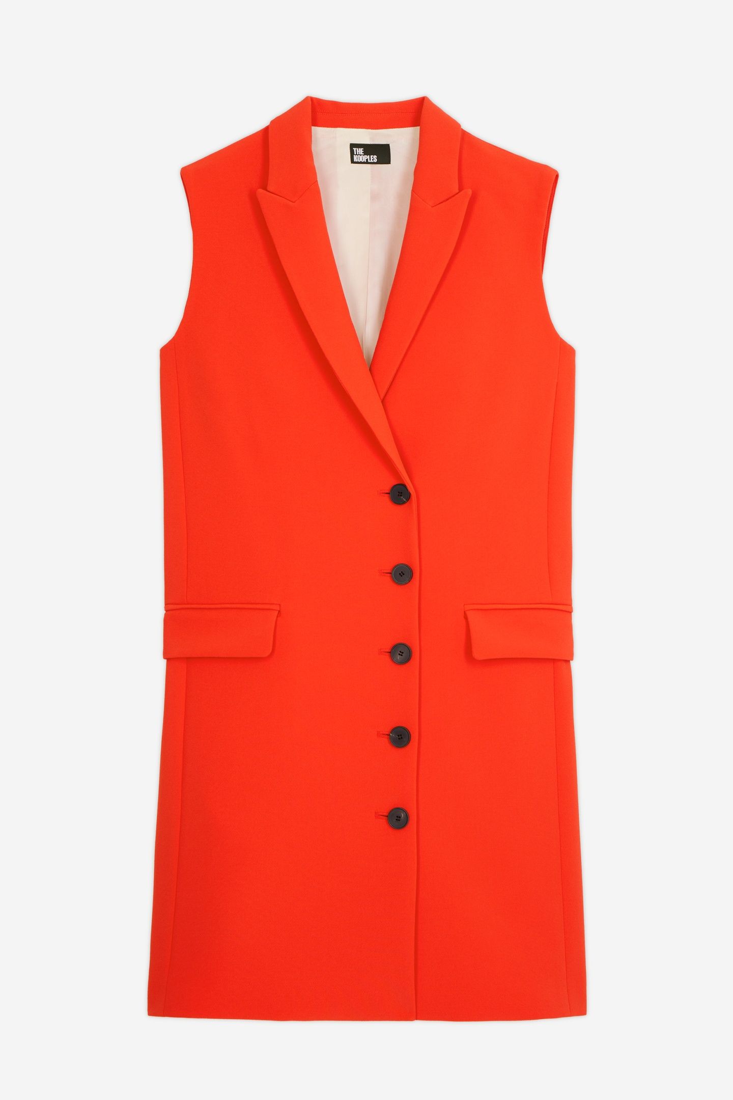 SLEEVELESS TAILORED DRESS ORANGE 5