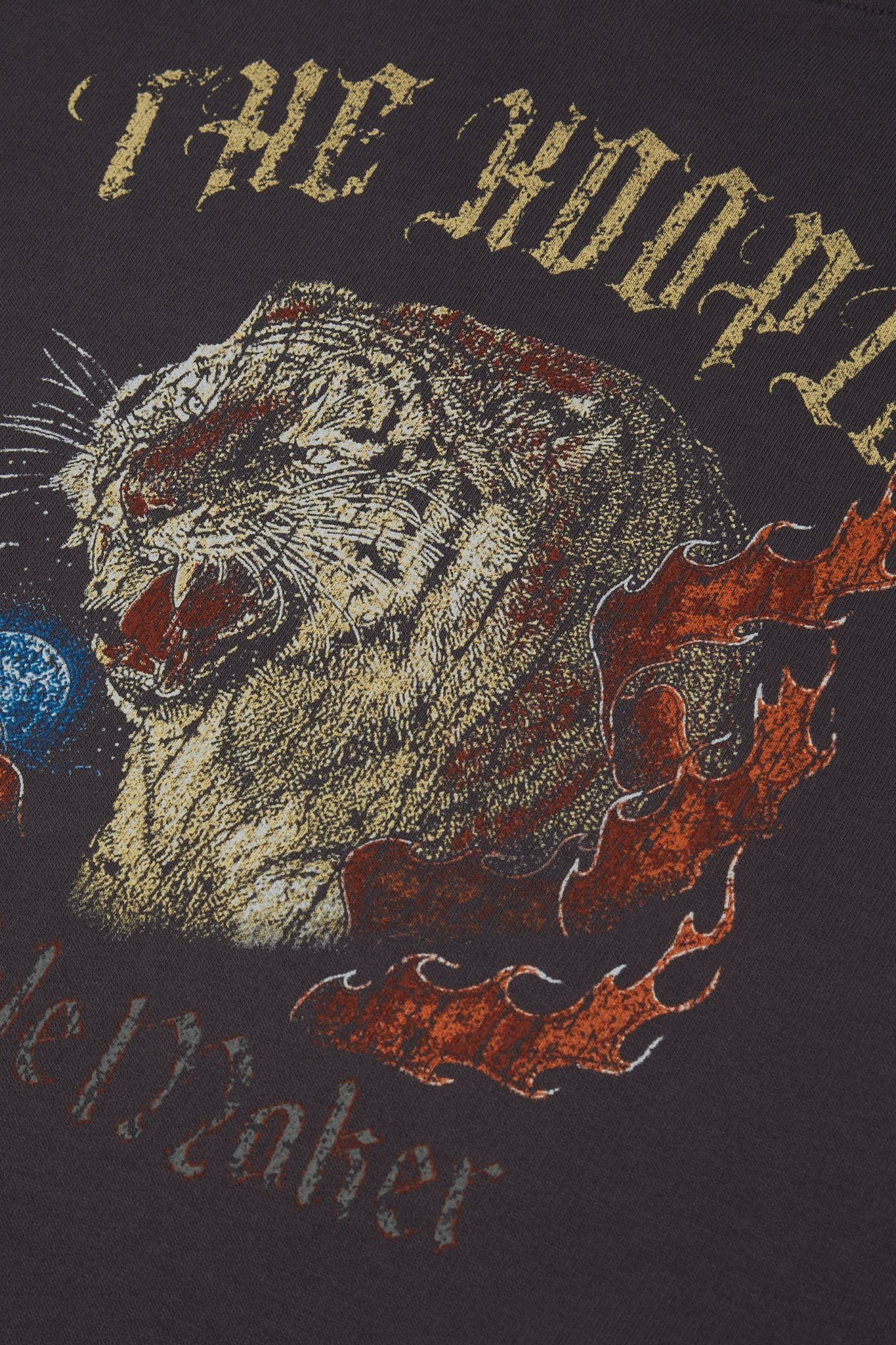 HOODLESS SWEATSHIRT WITH TIGER PRINT ON THE FRONT CARBONE 6
