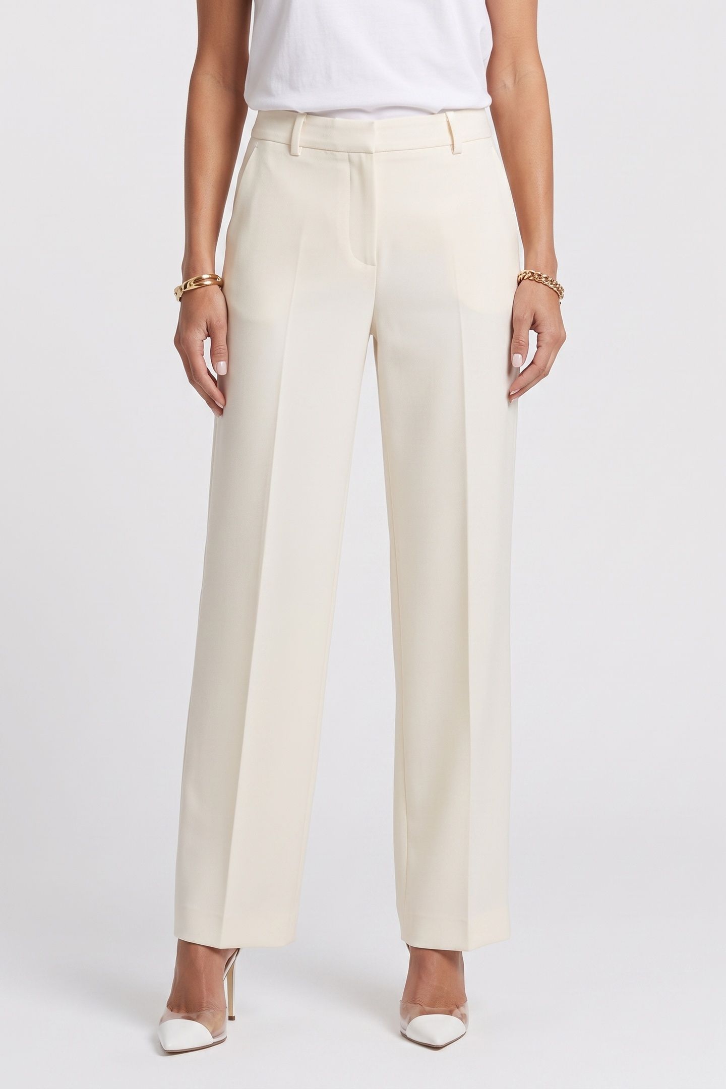 PANTALON COSTUME WIDE ECRU 1