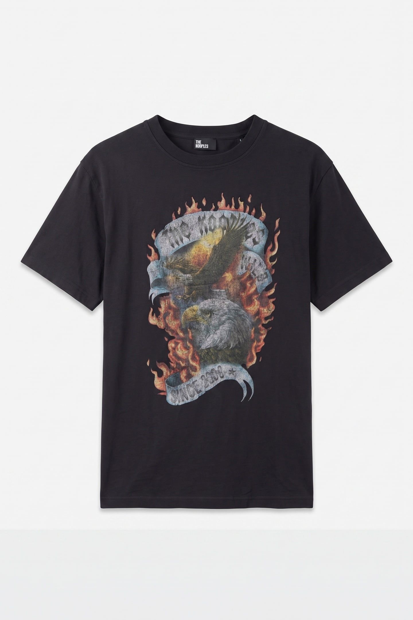 SHORT-SLEEVED T-SHIRT WITH PRINT ON THE FRONT BLACK WASHED 3