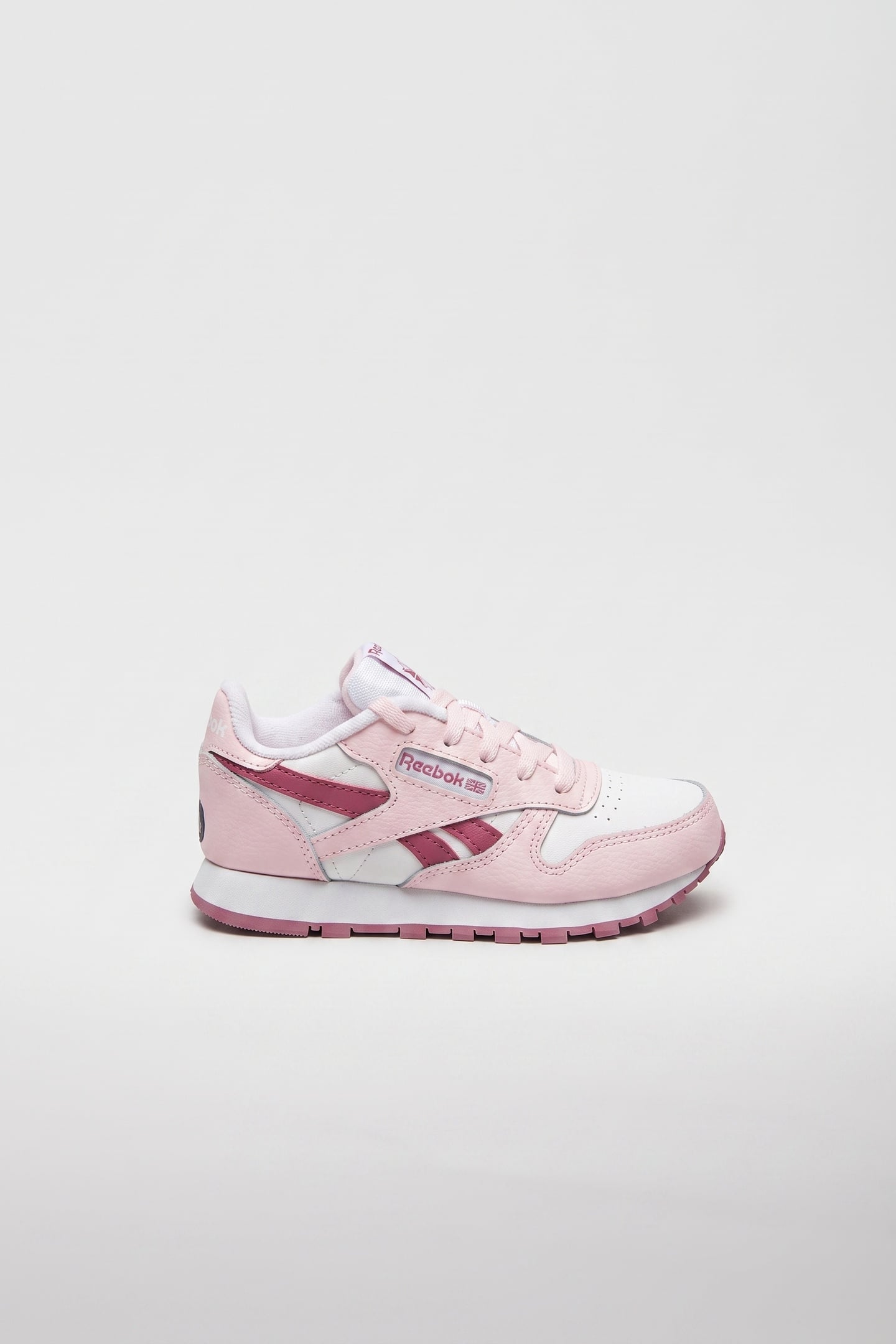 GIRL'S CLASSIC LEATHER WHITE/FROSTEDBERRY/STUDIOPINK 1