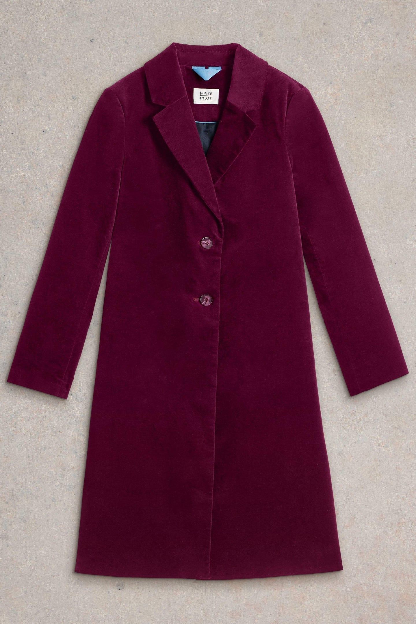 KAMILA VELVET COAT DARK PLUM 4