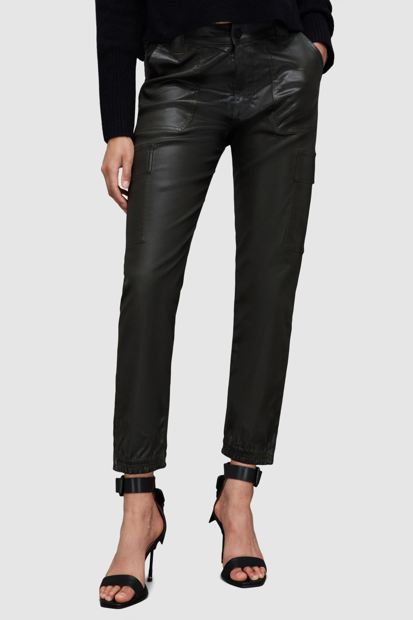 NOLA COATED TROUSER DARK OLIVE 1