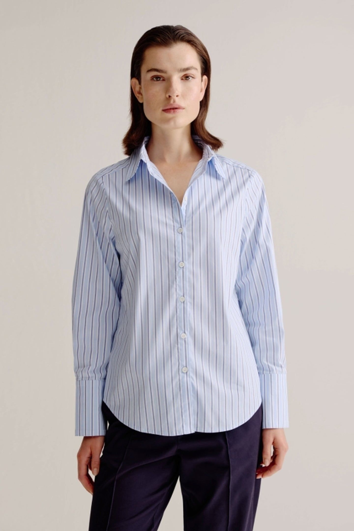 LEONORA BLOUSE LIGHT BLUE STRIPE 2