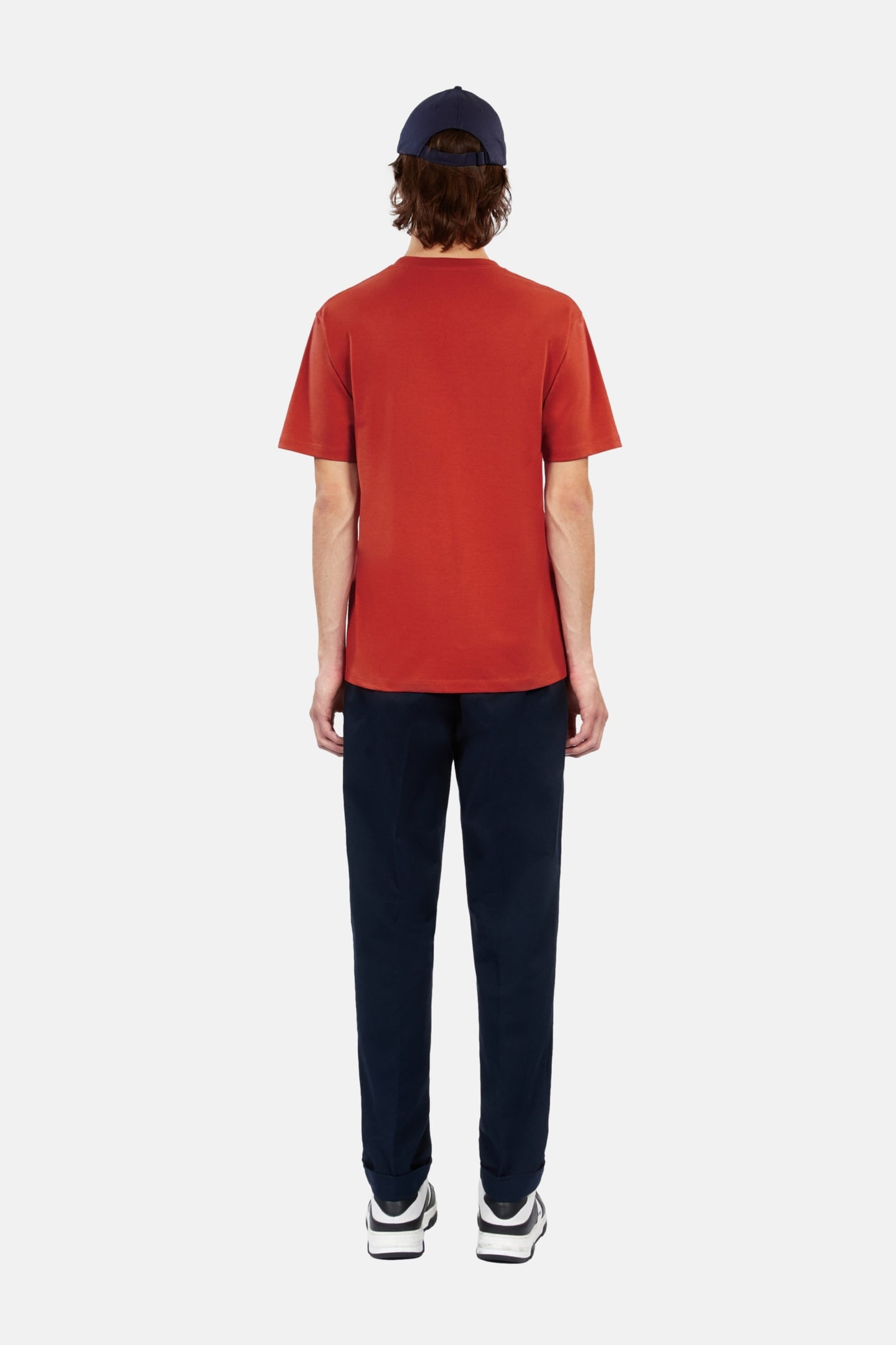 SHORT-SLEEVED T-SHIRT WITH PALM TREE EMBROIDERY RED BRIQUE 4