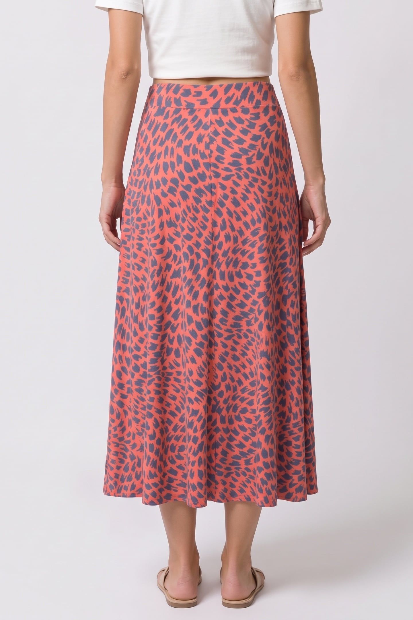 JANE JERSEY MAXI SKIRT RED PRINT 2