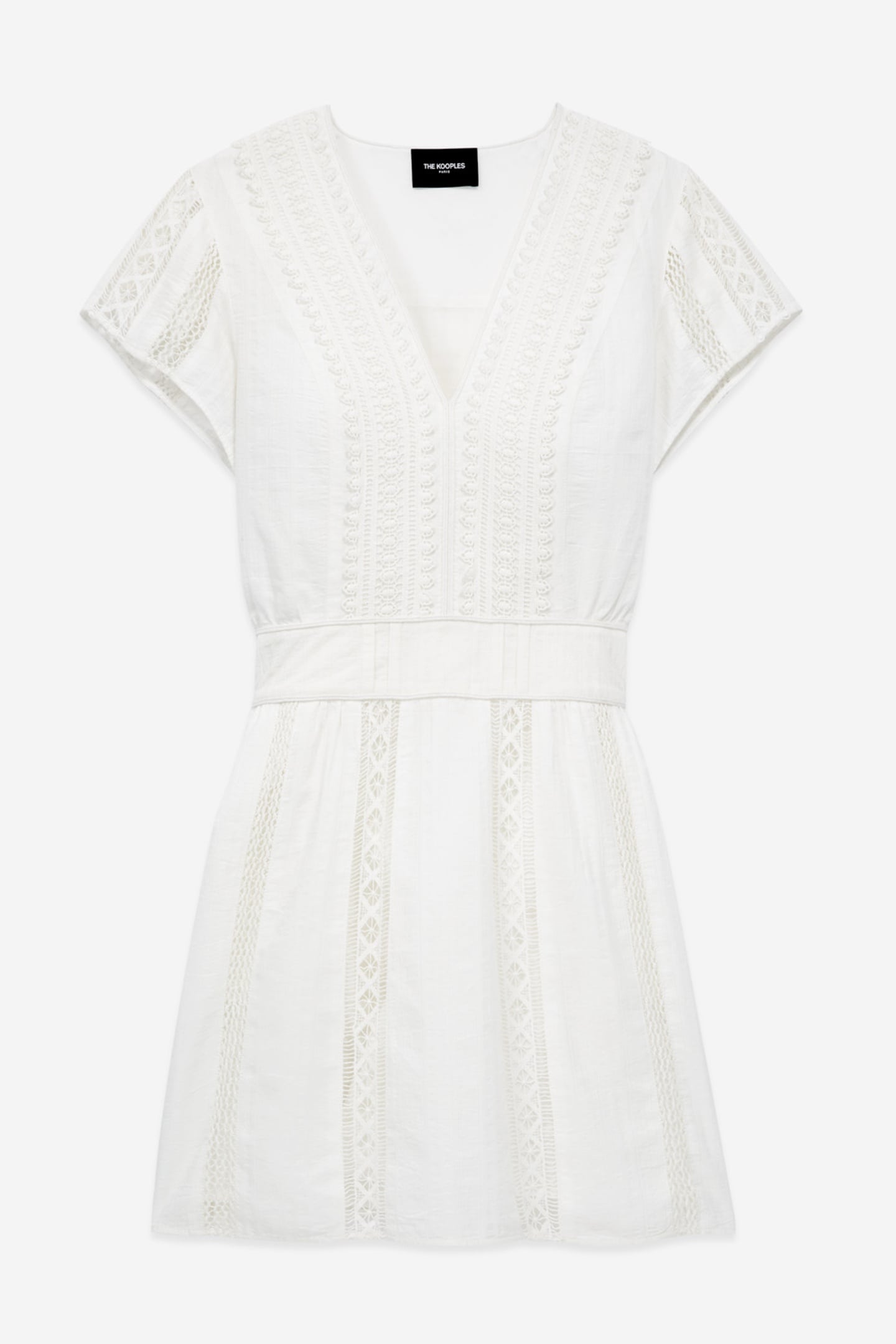 SHORT DRESS WITH FLIPPING SLEEVES OFF WHITE 5