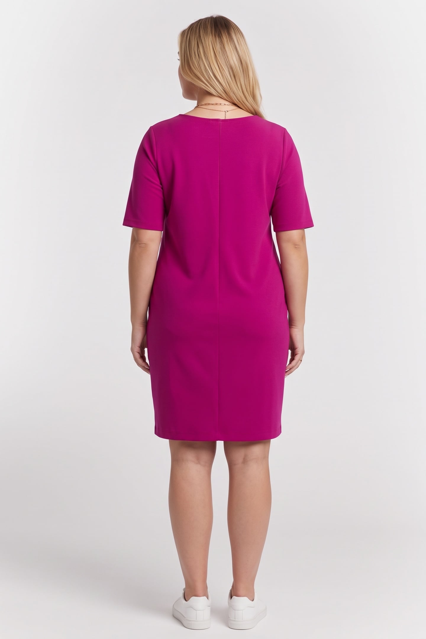 SILVIE SSL DRESS MAGENTA 2