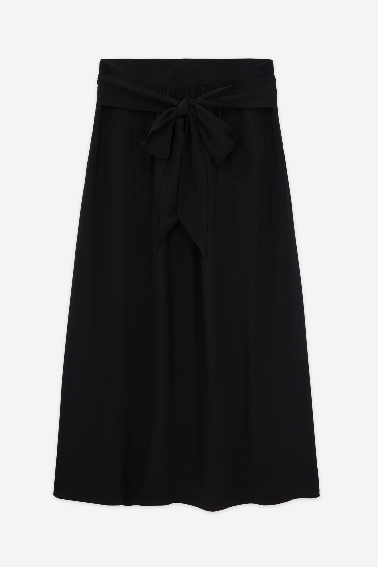 LONG TIED SKIRT BLACK 5