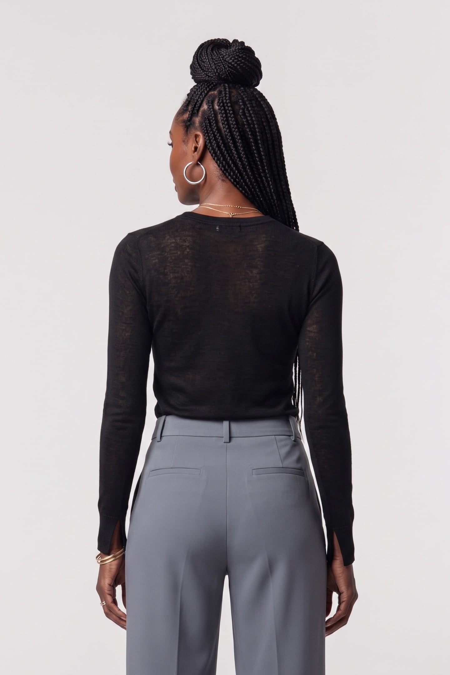 ODDRUN WOOL RIB LS BLACK 2