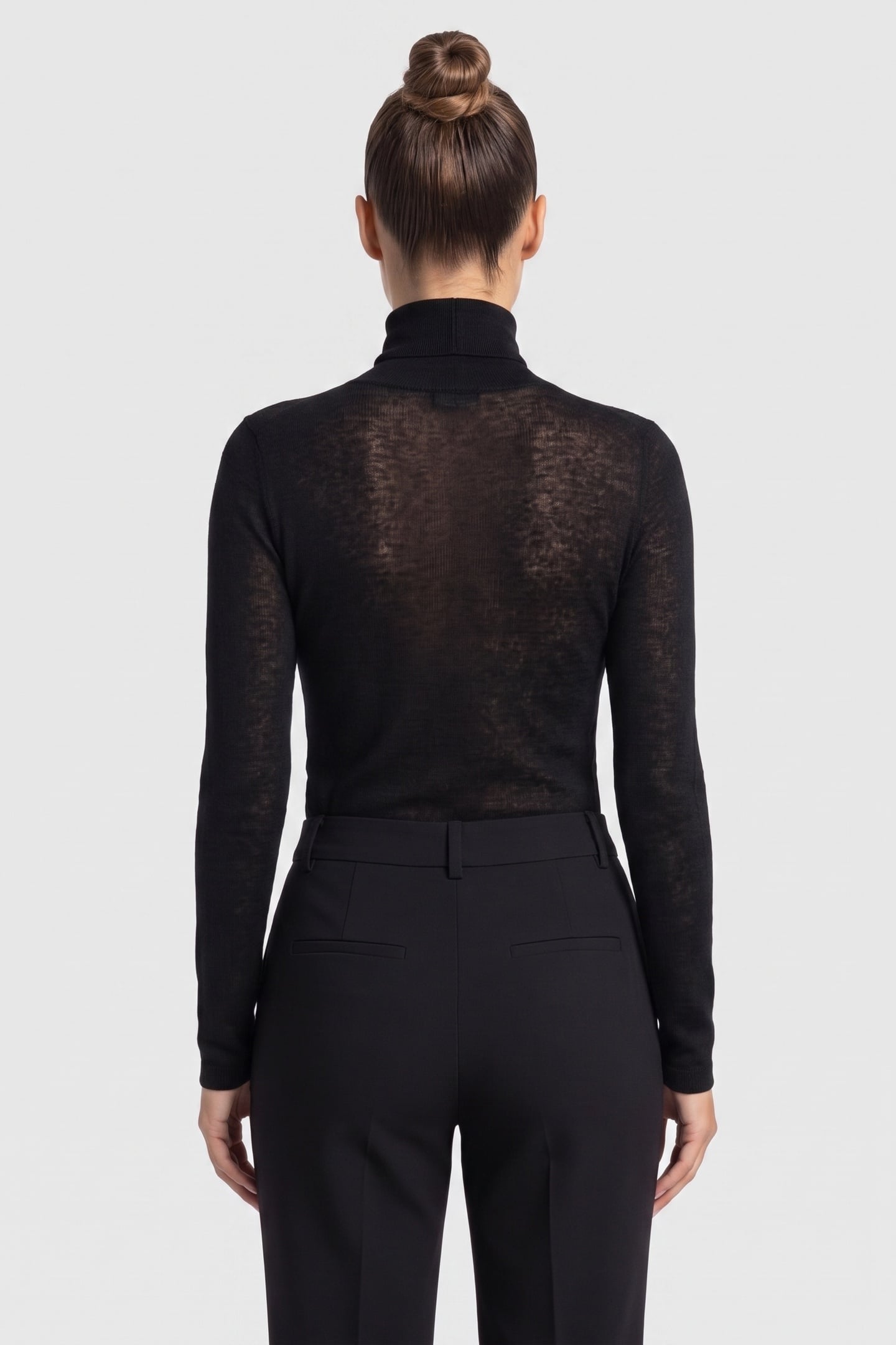 MALENA WOOL RIB TURTLENECK BLACK 2