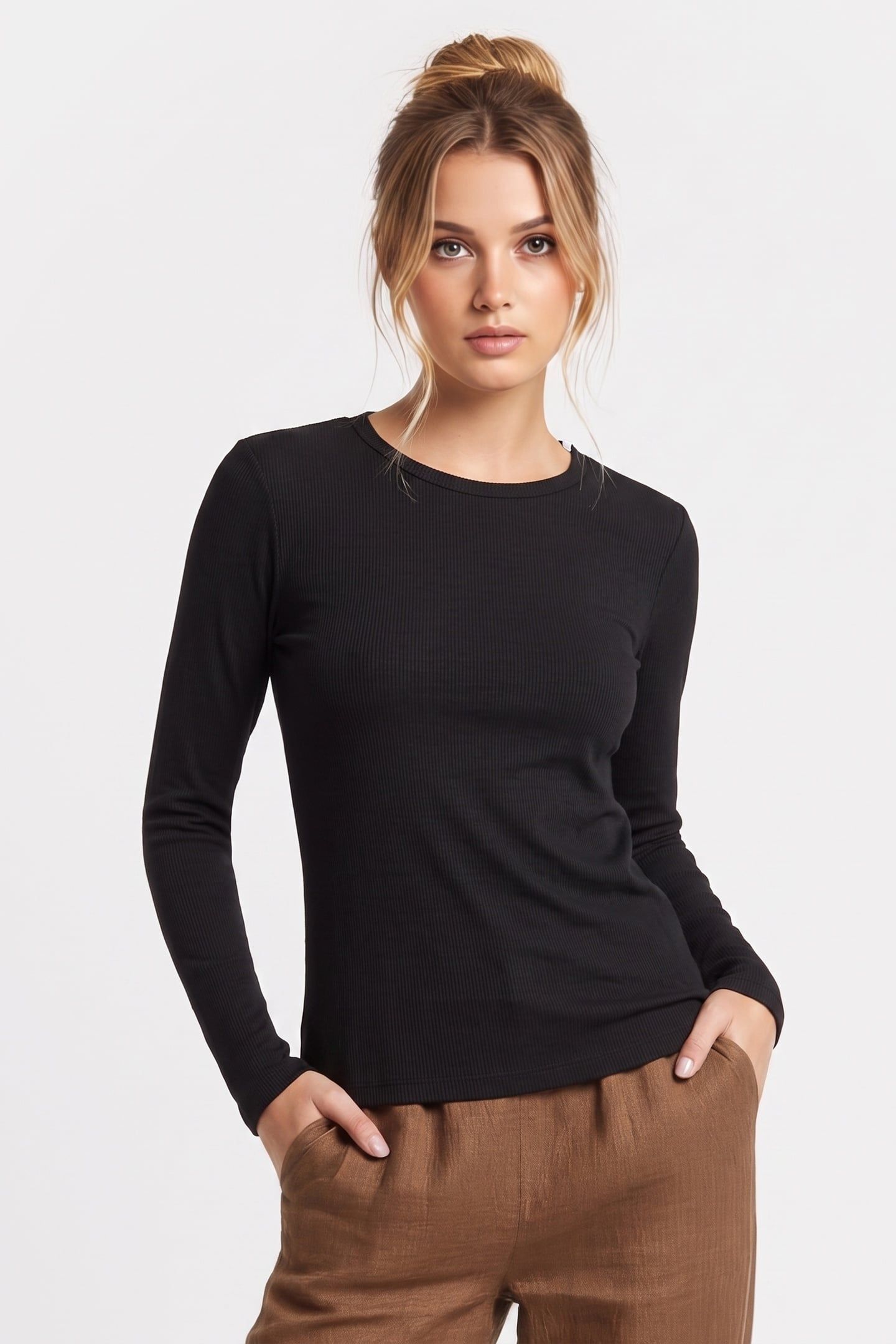 MIMI WOOL RIB BLACK 1