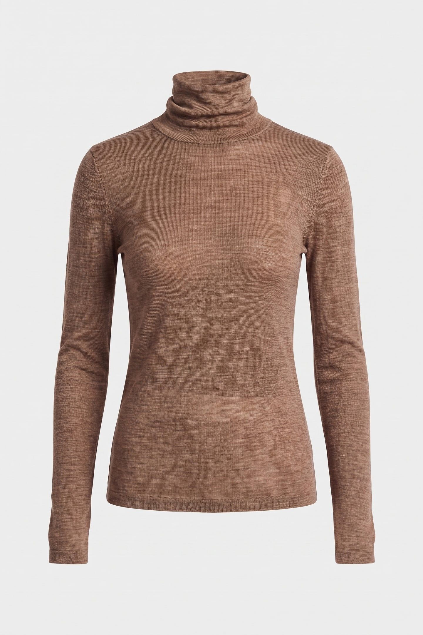 MALENA WOOL RIB TURTLENECK BEIGE 4
