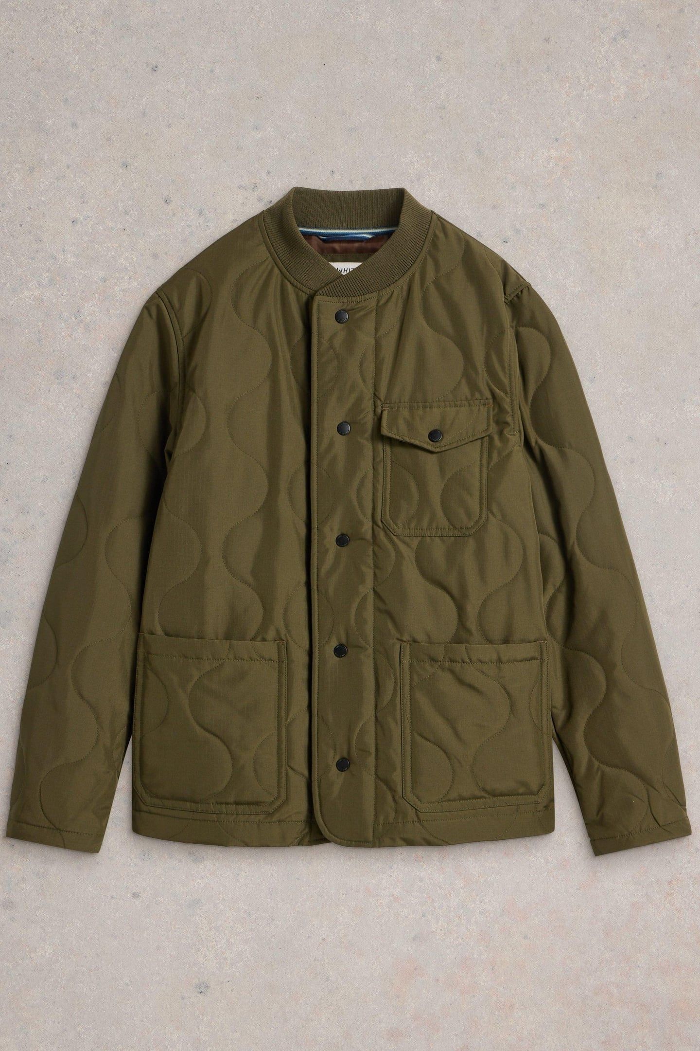 TENBY QUILTED JACKET KHAKI GREEN 4