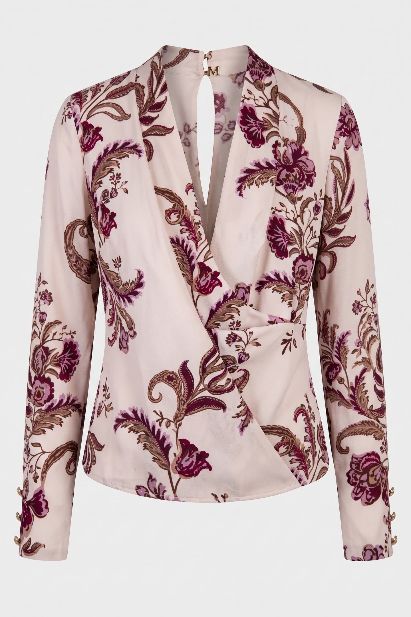 DENISE V NECK WRAP L FLORAL PAYSLEY ICE C 3