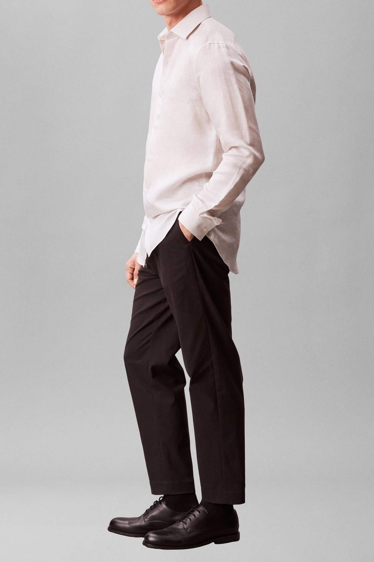 SLIM ESSENTIAL POPLIN SHIRT CINDER BROWN 5