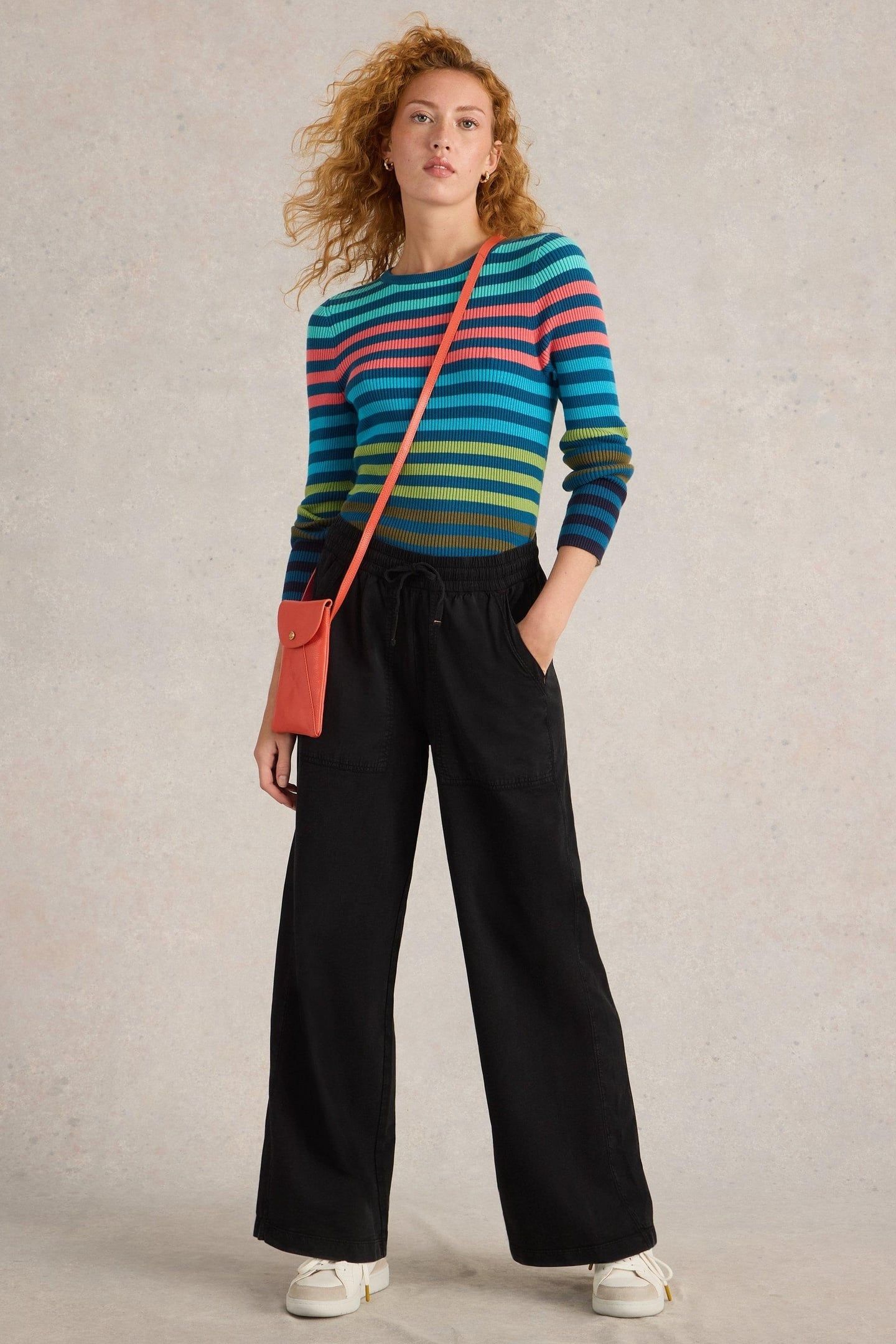 AVA WIDE LEG JERSEY JOGGER PURE BLACK 2