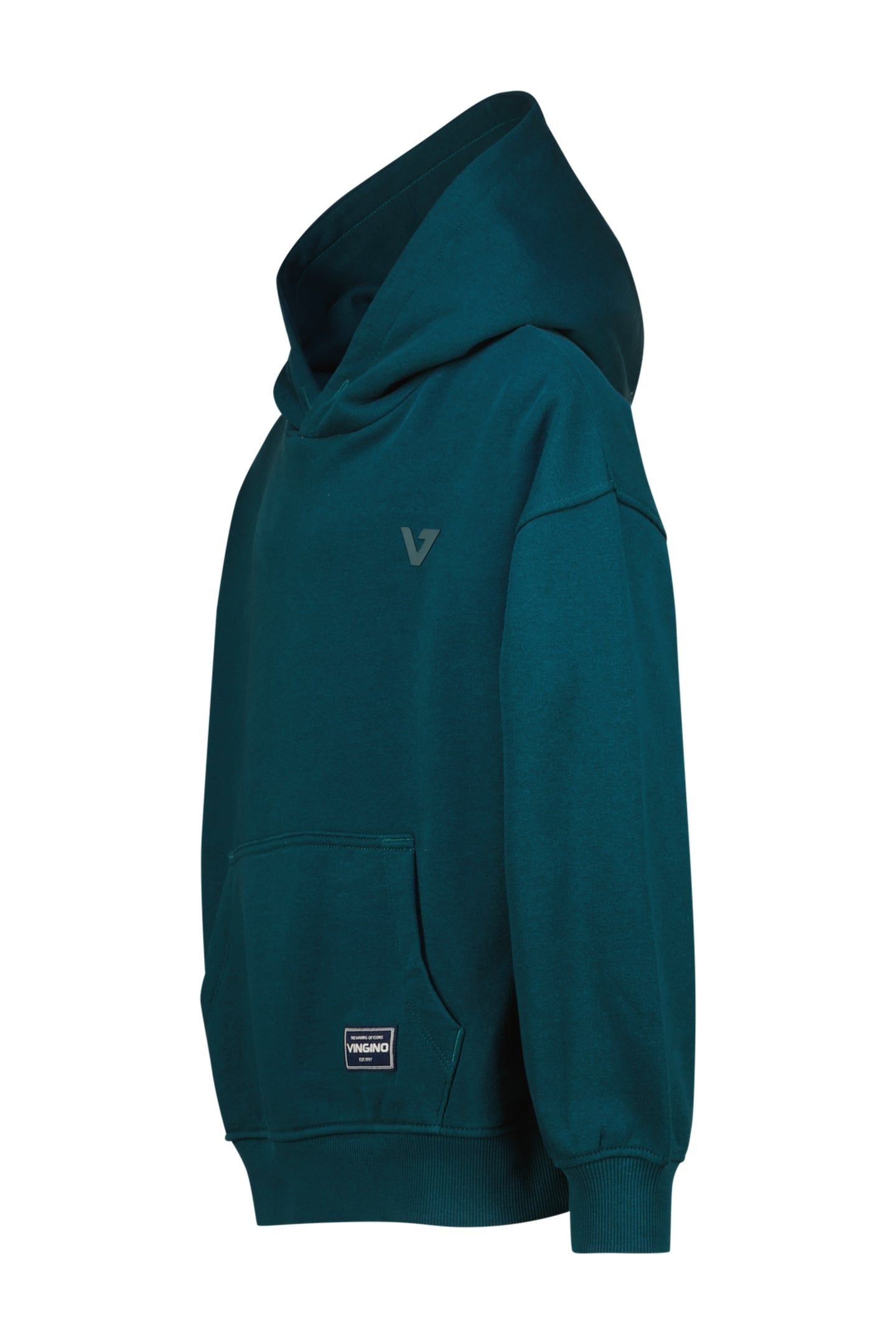 BOYS BASIC-HOODY SWEATER DARK JUNGLE GREEN 3