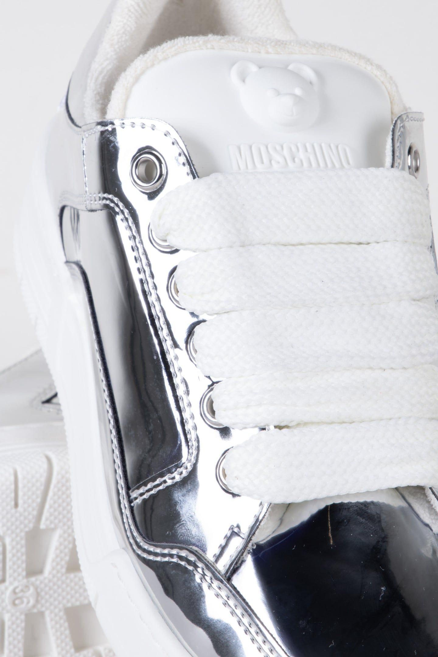 CALFSKIN SNEAKERS SILVER 4