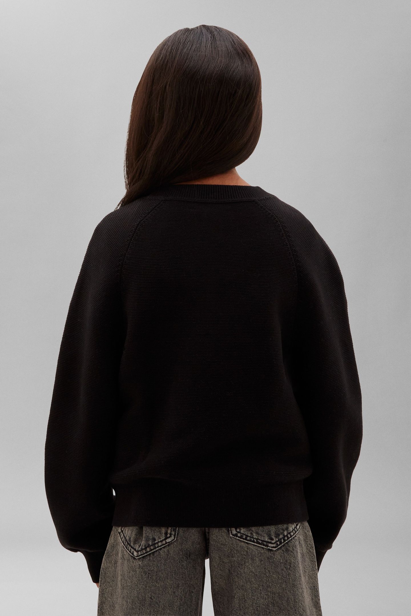 GIRLS MONOLOGO FASHION CREW NECK BLACK 2