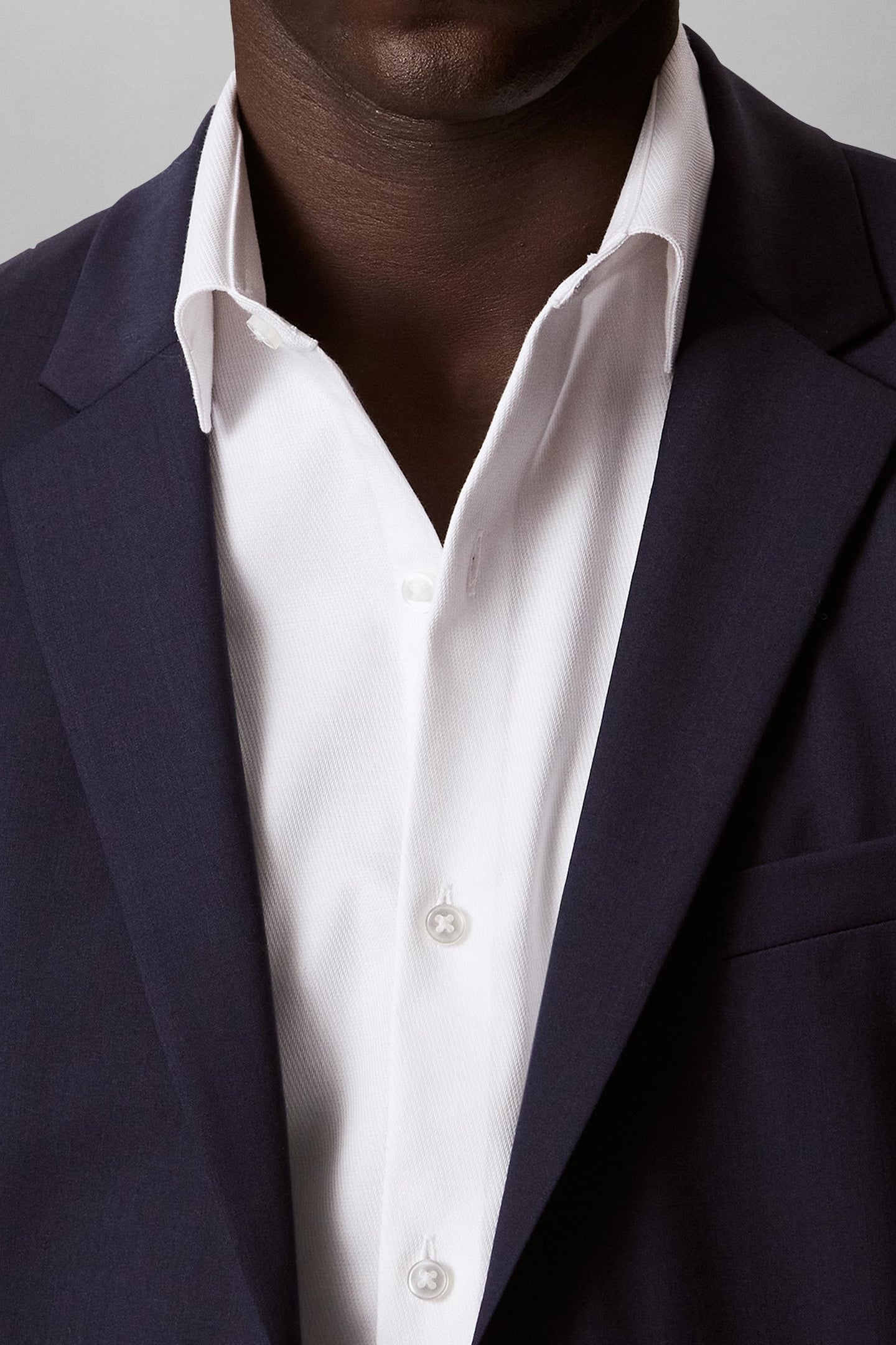SLIM STRAIGHT COLLAR SHIRT WHITE 6