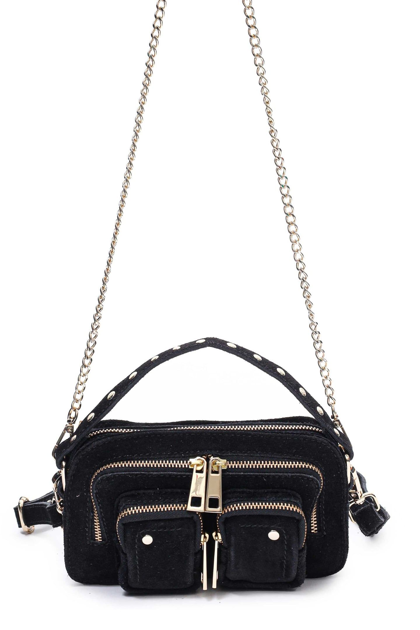 HELENA SUEDE BLACK W. GOLD 1
