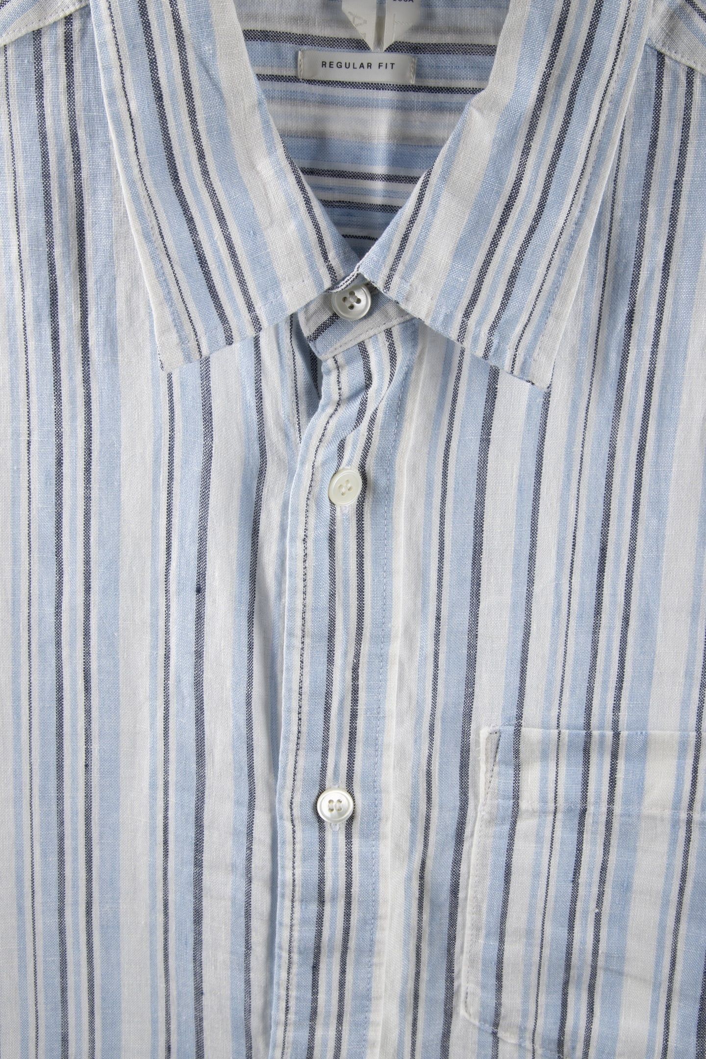 BLADE REG SS LINEN SHIRT BLUE 4