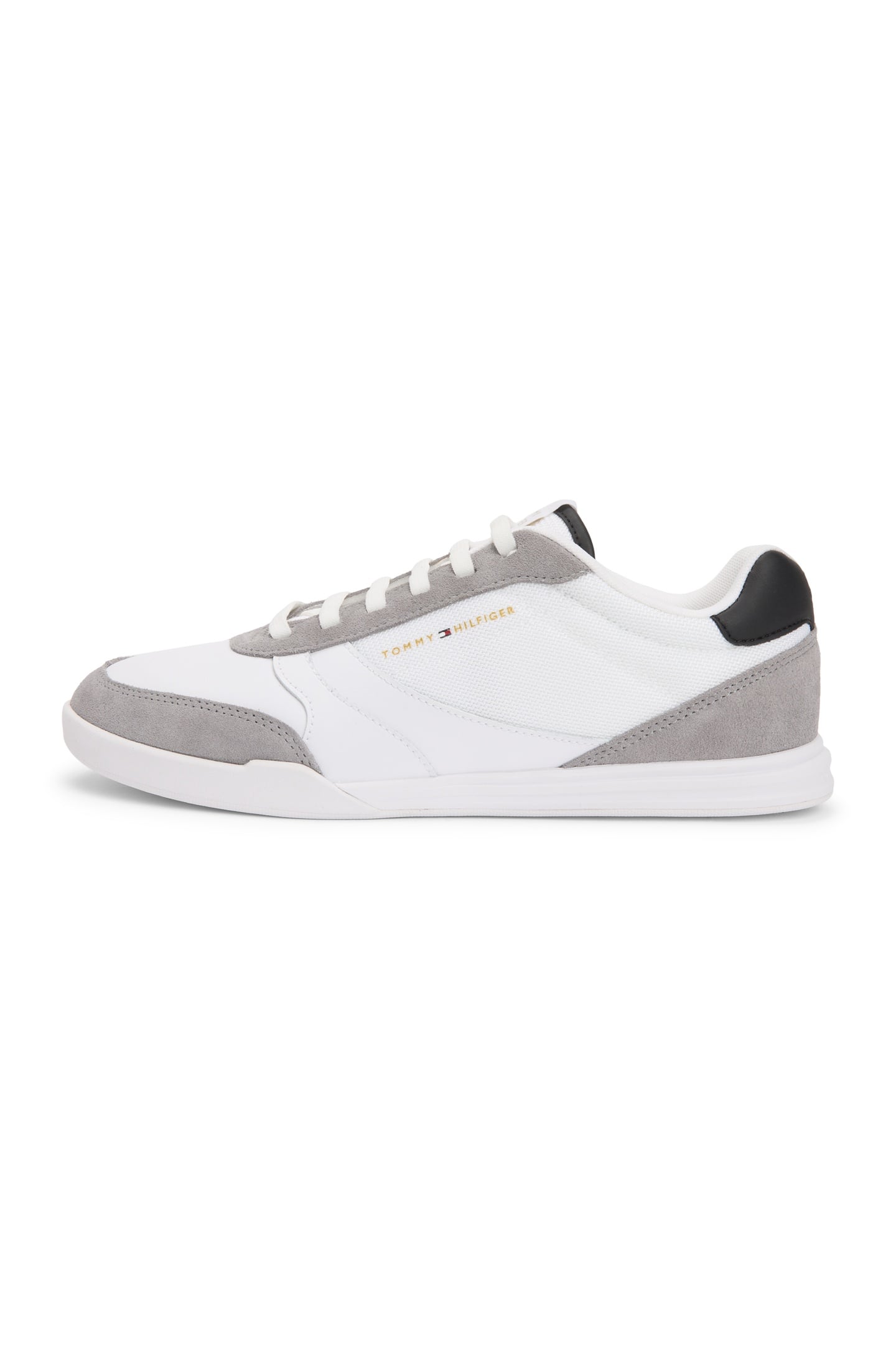 MIXED TEXTURE CUPSOLE TRAINERS WILEATHER WHITE 2