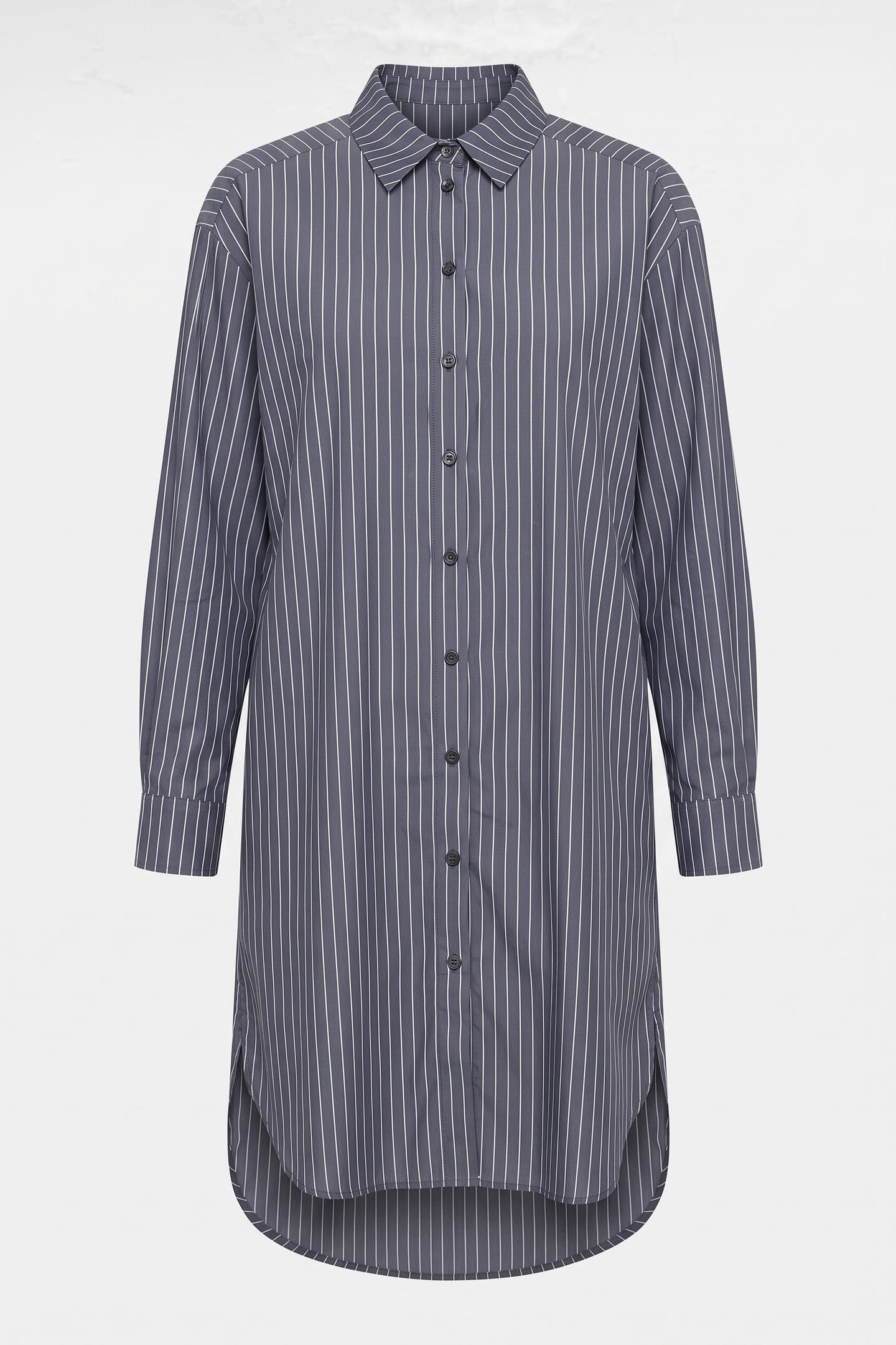 BLOUSE PINSTRIPE DRESS WITH BUTTONS BLUE/WHITE 3